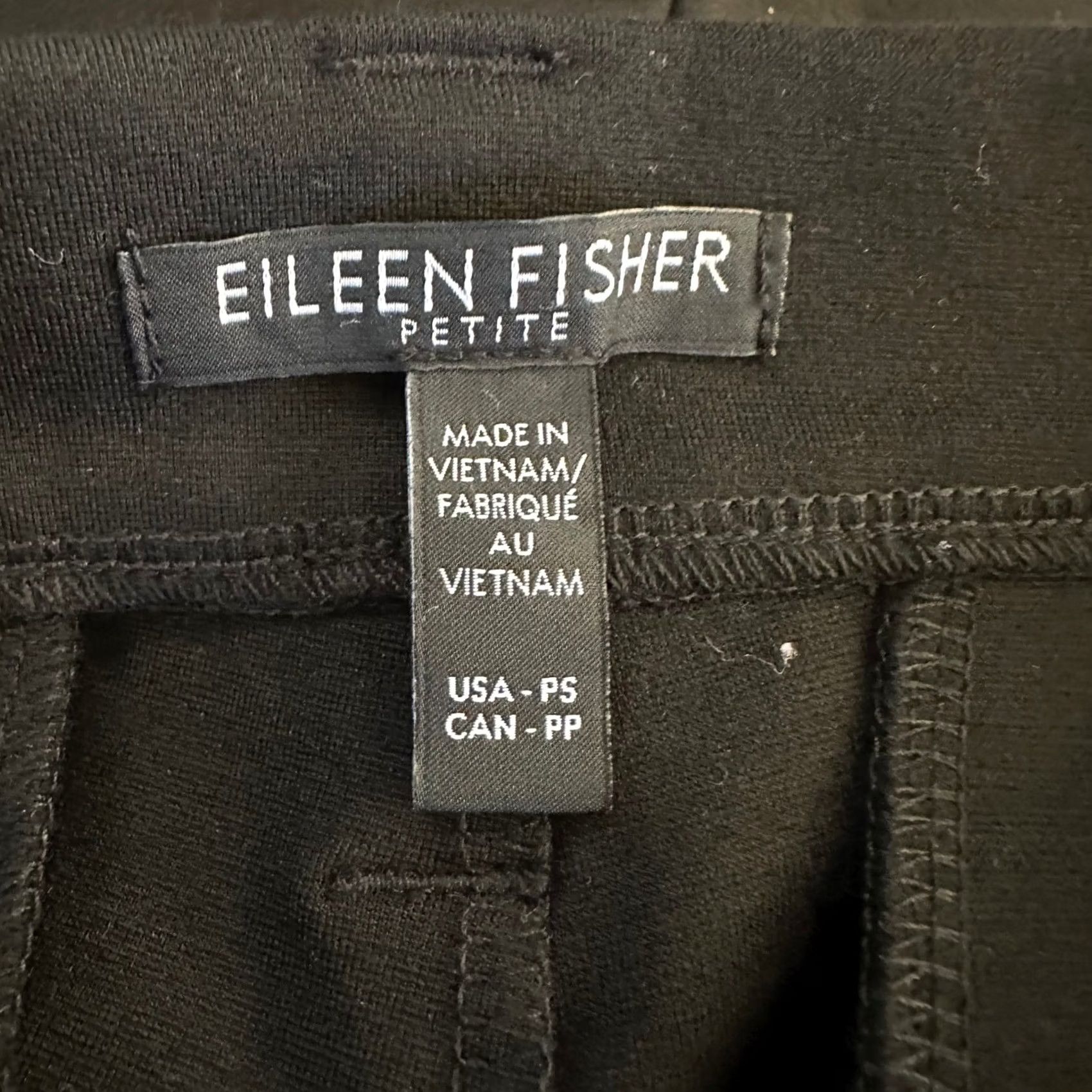 Eileen Fisher Eileen Fisher Petite Black Organic Linen Trousers Pants PS Dress Pants Womens Size 28" / US 6 / IT 42 - 6 Thumbnail
