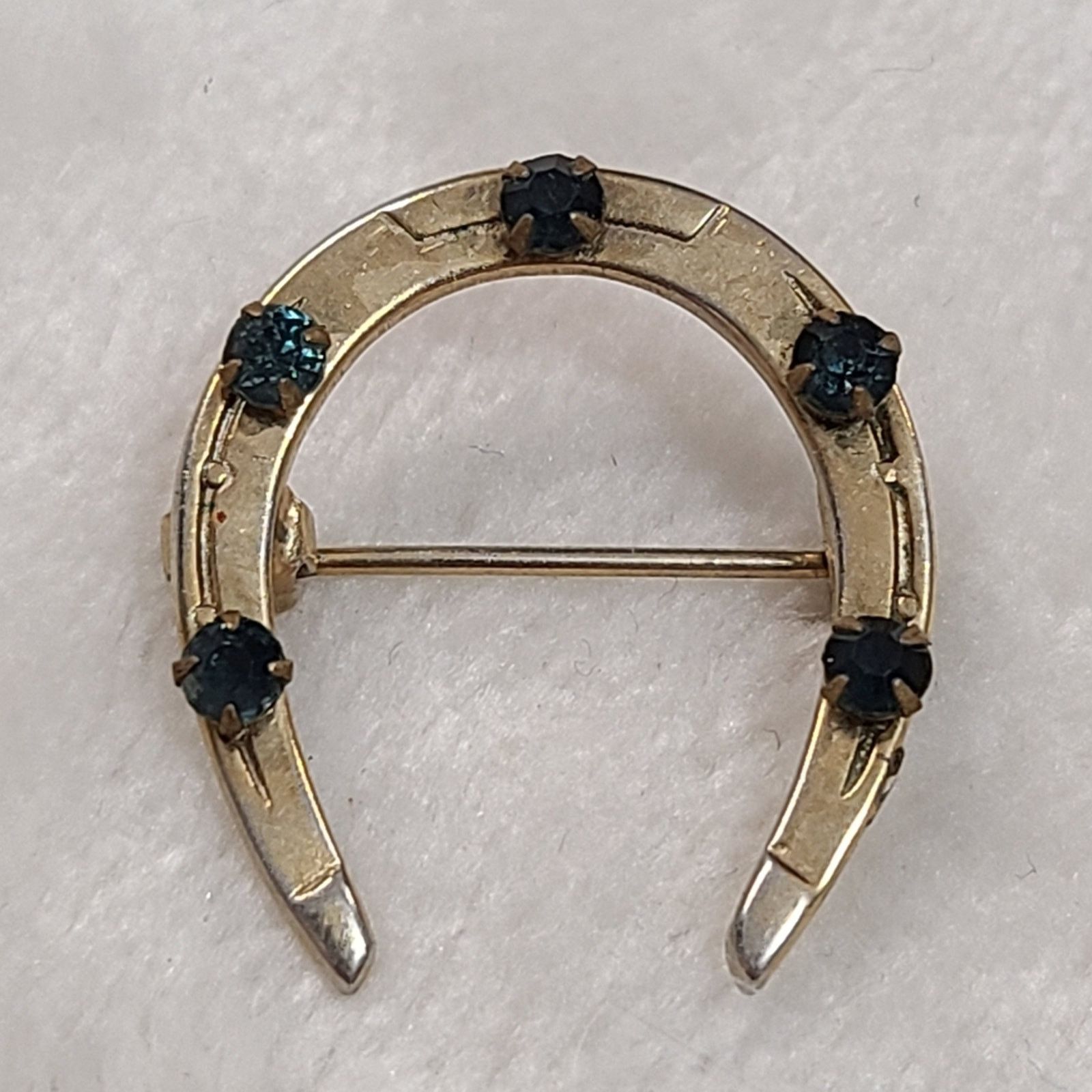 Other Antique Jeweled Gold Horseshoe Brooch Size ONE SIZE - 1 Thumbnail