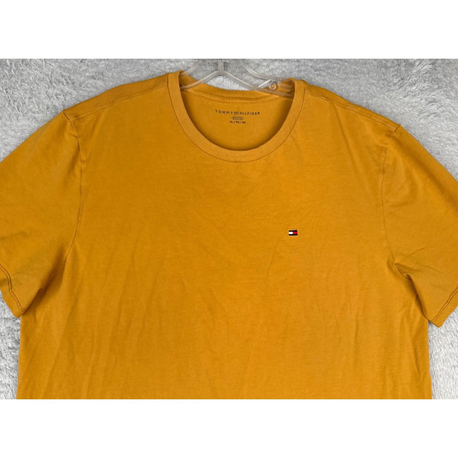 Tommy Hilfiger Tommy Hilfiger Shirt Adult XL Yellow Crew Neck 100% Cotton Blend Logo T-Shirt Men Size US XL / EU 56 / 4 - 4 Thumbnail