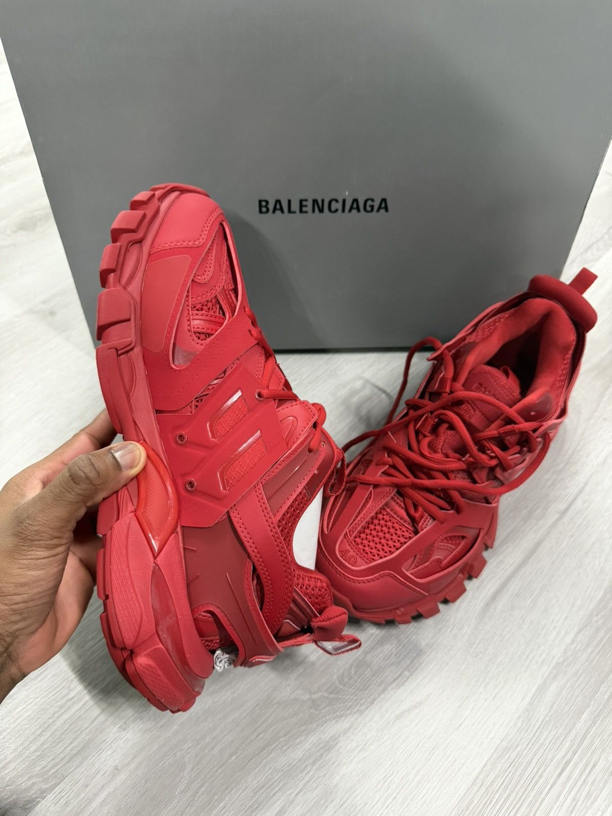 Balenciaga Balenciaga Track Sneakers Red Size US 7 / EU 40 - 4 Thumbnail