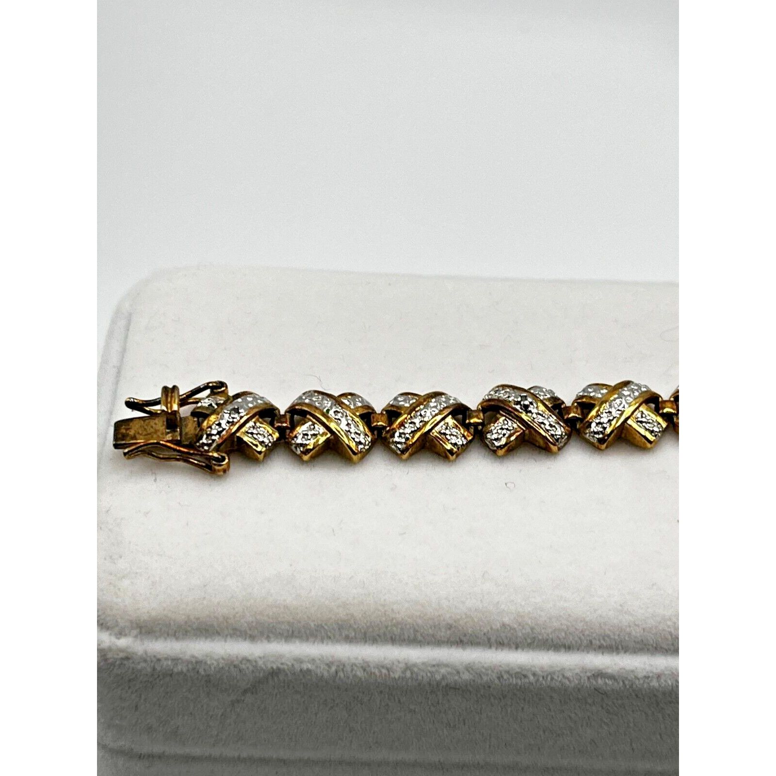 The Unbranded Brand Vintage Gold Plated Sterling Silver 925 Bracelet 8″ and 18G Size ONE SIZE - 6 Thumbnail