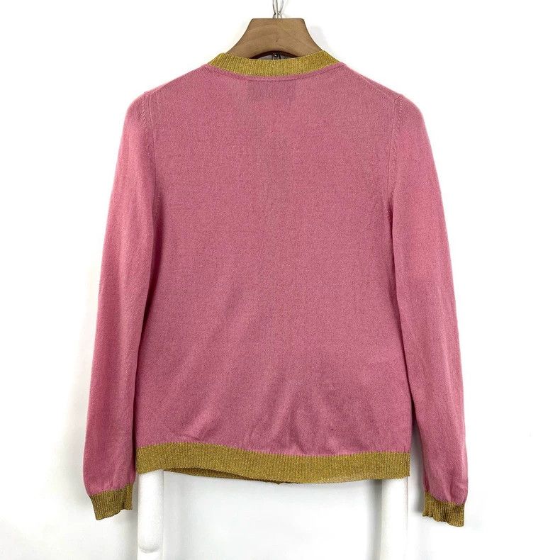 Gucci Gucci Pink double G gold buckle knitted cardigan jacket 250 Size M / US 6-8 / IT 42-44 - 2 Thumbnail