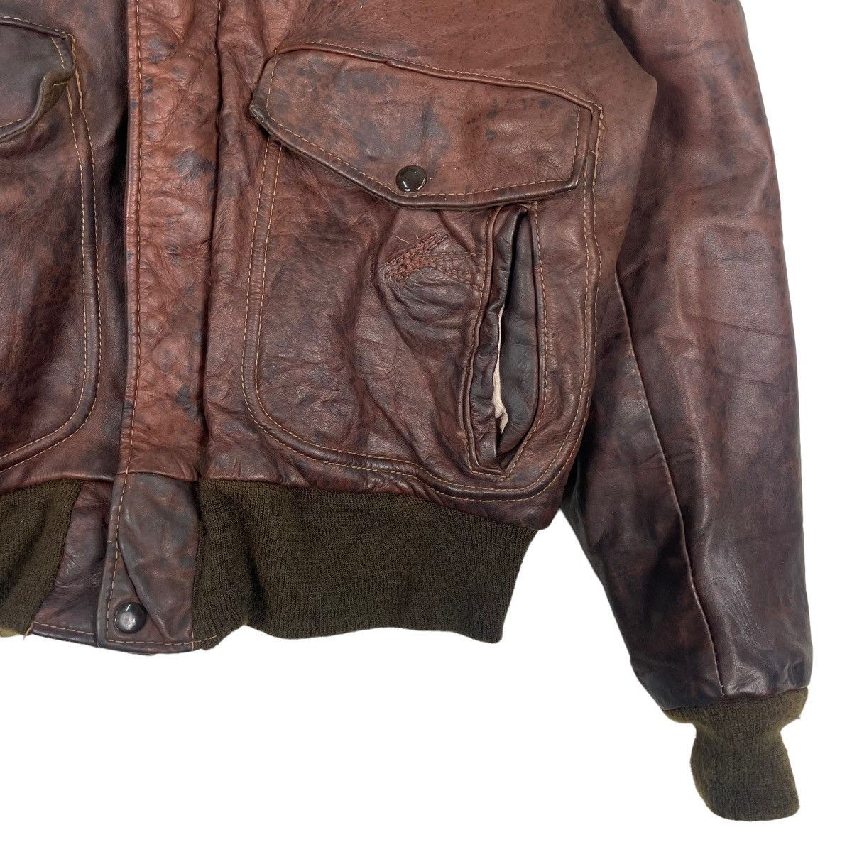 Schott × Vintage 💥SCHOTT A2 FLYER LEATHER VINTAGE JACKET Size US M / EU 48-50 / 2 - 4 Thumbnail