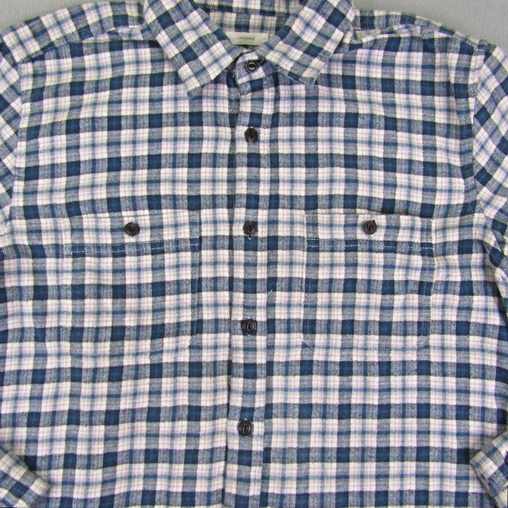Gap VINTAGE Gap Flannel Shirt Men Medium Long Sleeve Button-Up Casual Outdoor Cotton Plaid Blue 90s Mens Size US M / EU 48-50 / 2 - 5 Thumbnail