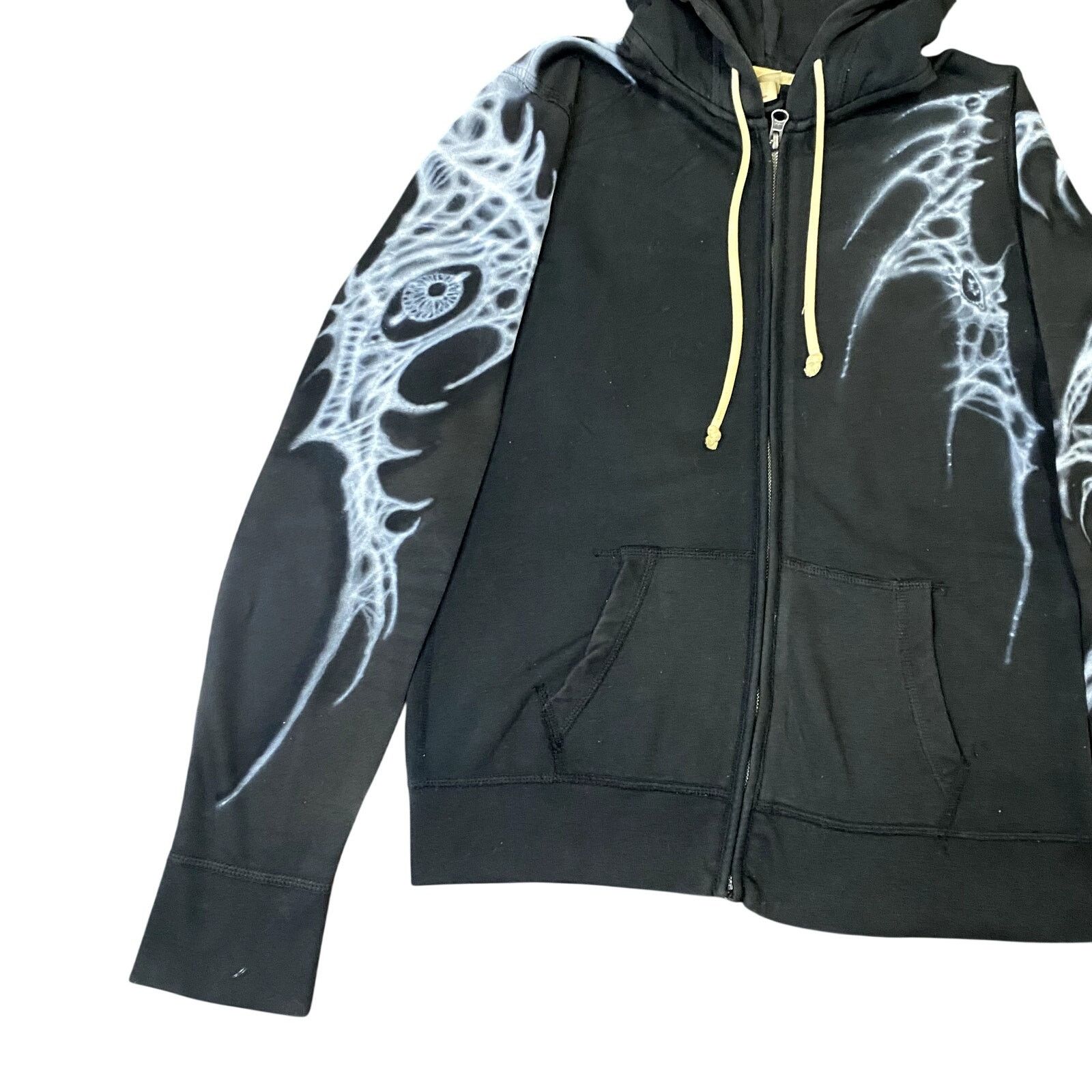 Mossimo Custom Airbrushed DIY Bio Orangic Art to Wear ZipUp Hoodie M Size M / US 6-8 / IT 42-44 - 4 Thumbnail