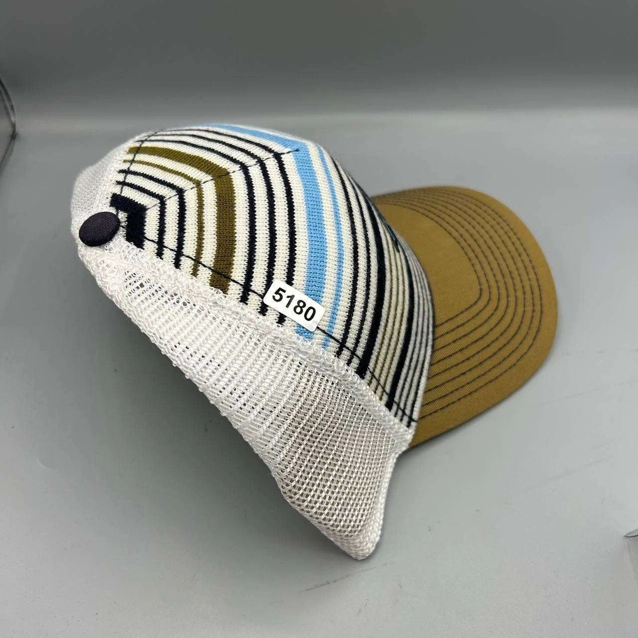 The Game Palm Strings Trucker Hat Men Brown Striped Snap Back Size ONE SIZE - 7 Thumbnail