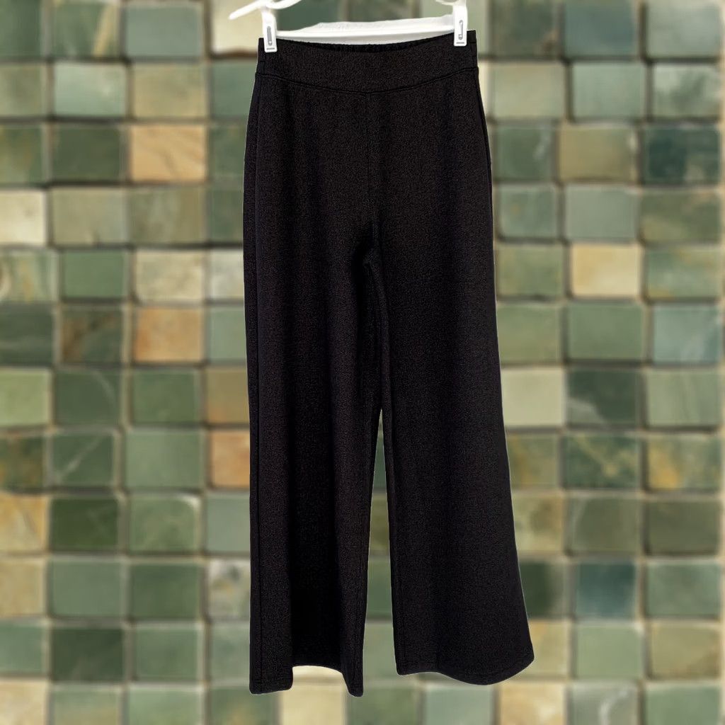 Spanx Spanx Black Wide-Leg Gold Shimmer Career Pants Size Small NWT Women's Dress Pants Wool Blend Style Breathable Stretch NWT Size 28" / US 6 / IT 42 - 1 Thumbnail