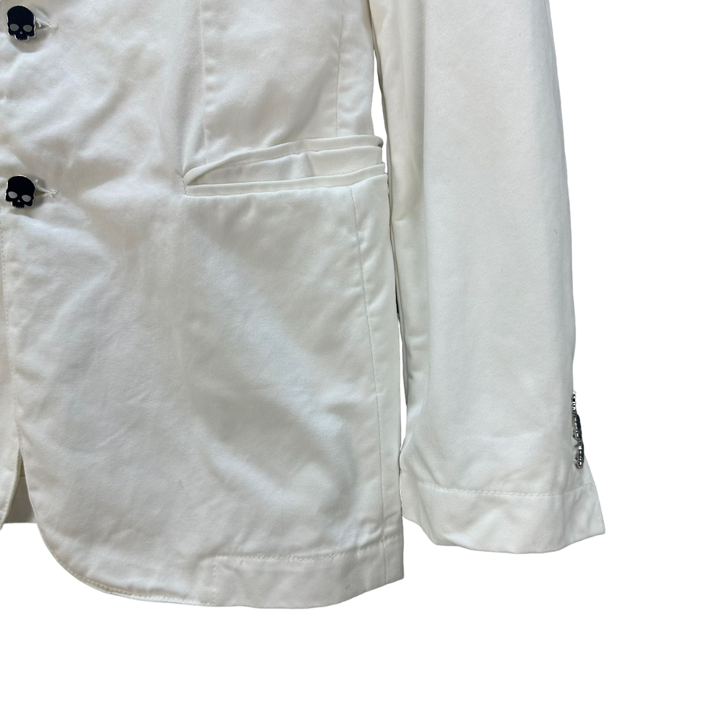 HYDROGEN HYDROGEN GIACCA DENIM SKULL BUTTON CASUAL JACKET #8184-210 Size US M / EU 48-50 / 2 - 8 Thumbnail
