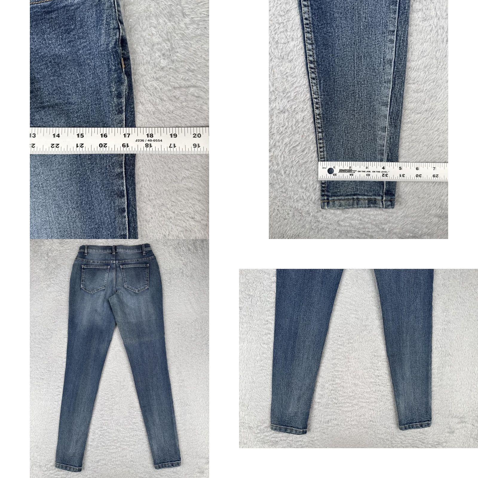 Venus Venus Jeans Womens 6 Medium Wash Skinny Stretch Mid Rise Denim Zip Fly 5 Pocket Size 28" / US 6 / IT 42 - 9 Thumbnail