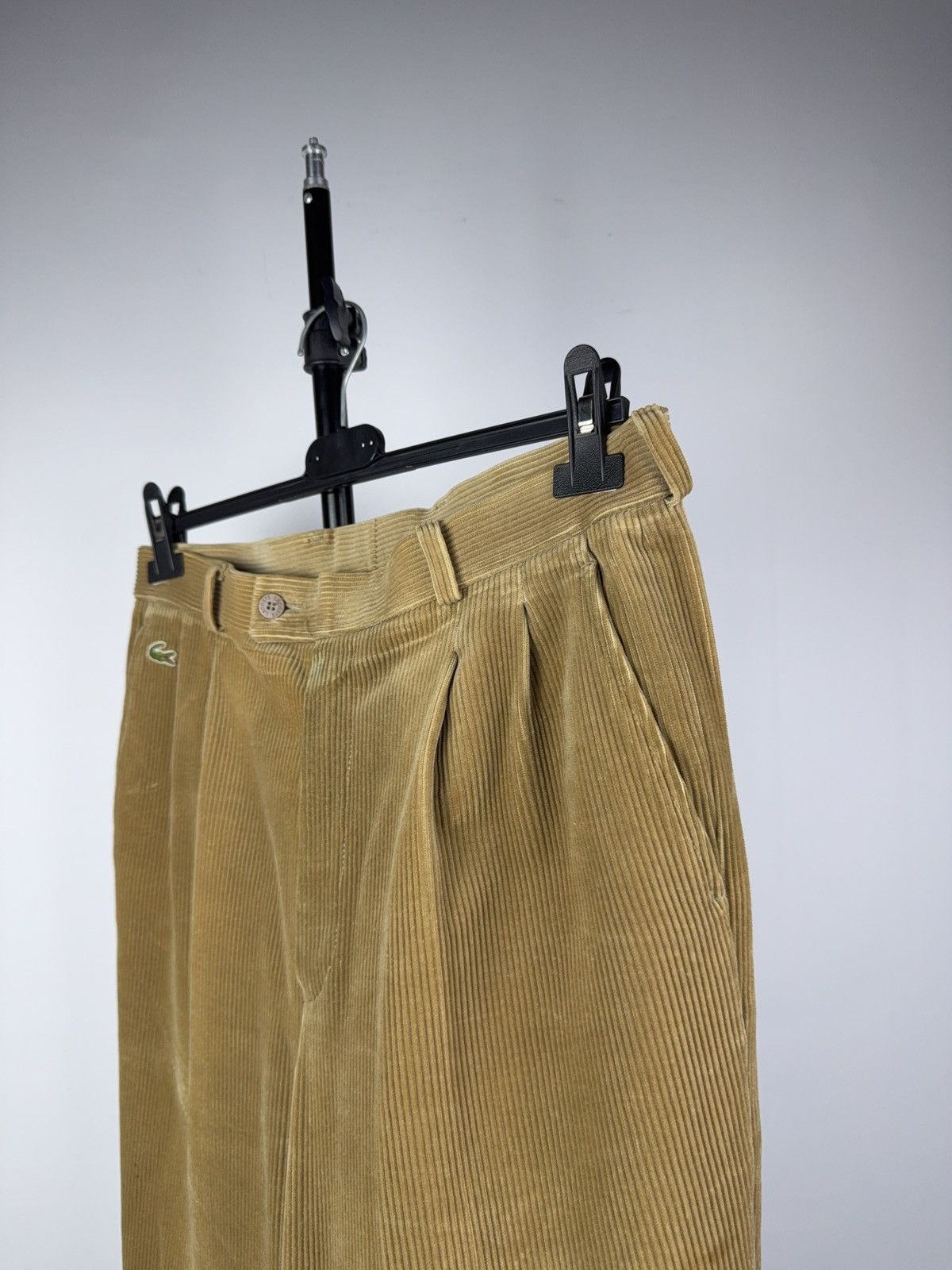 Lacoste Vintage 80s Retro Lacoste France Corduroy Pleated Pants Size US 31 - 4 Thumbnail