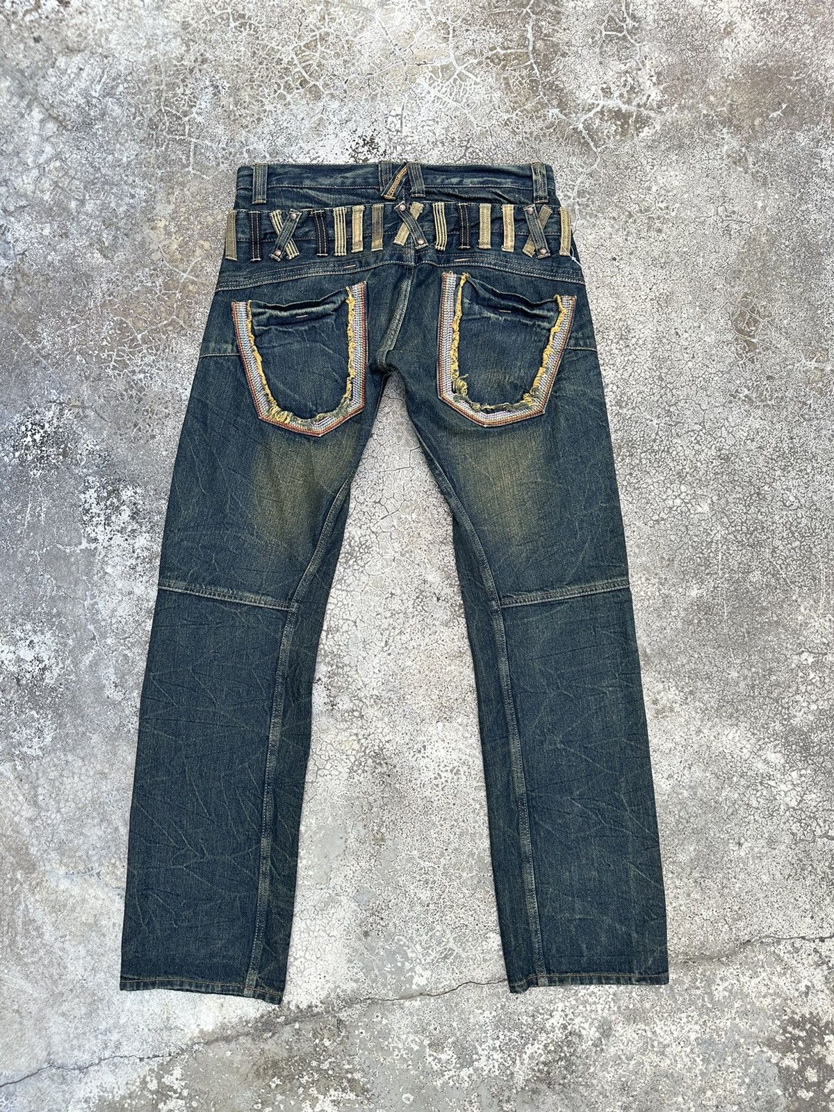 PPFM Double Waist Dominate Handcrafted Rusty Denim 32x31 F64 Size US 32 / EU 48 - 2 Thumbnail