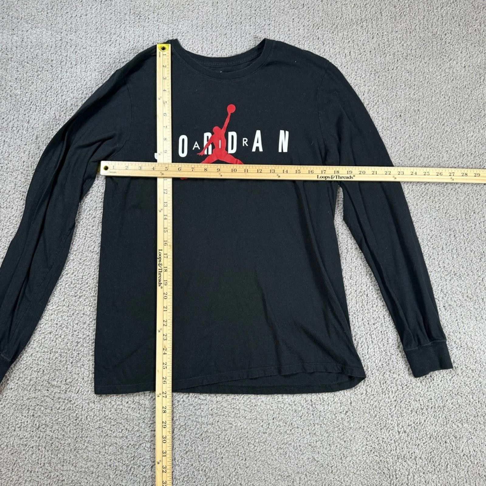 Jordan Brand Nike Jordan Jumpman Logo Long Sleeve T Shirt Black Mens M Size US M / EU 48-50 / 2 - 2 Thumbnail