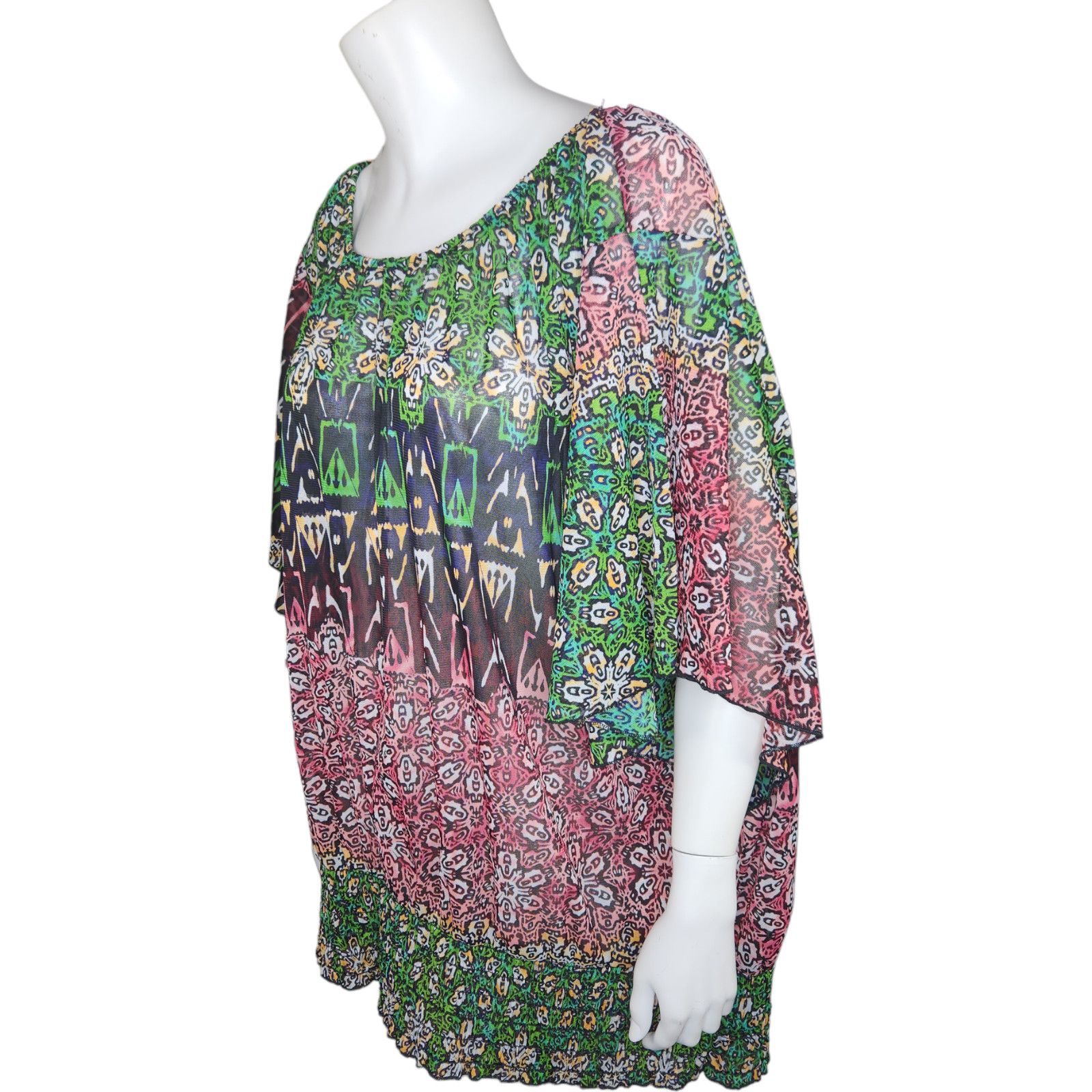 Other Lane Bryant Womens 26/28 Bell Sleeve Smocked Hem Blouse NWT Size 4XL / US 24-26 - 6 Thumbnail