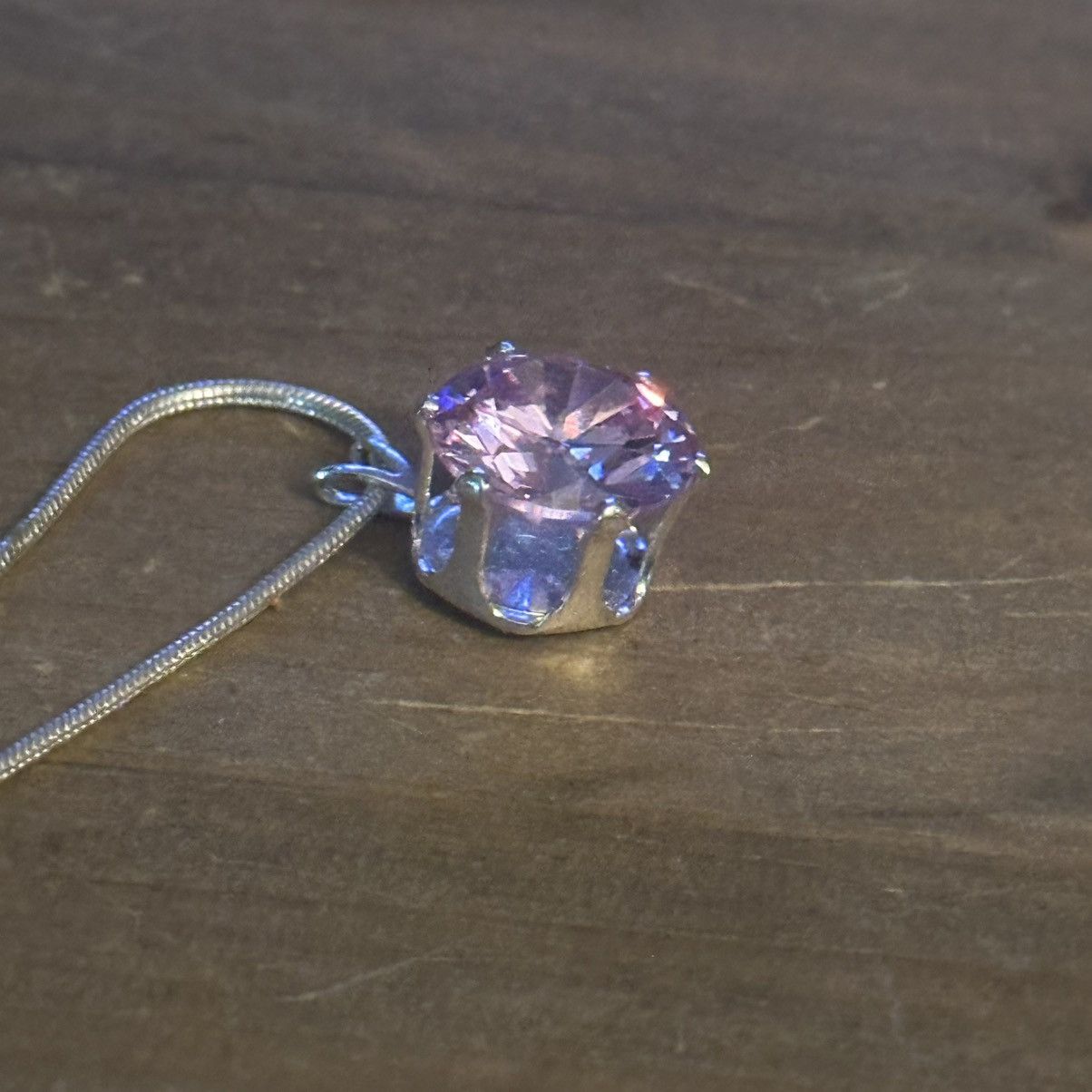 Other Silver tone pink rhinestone pendant necklace Size ONE SIZE - 3 Thumbnail