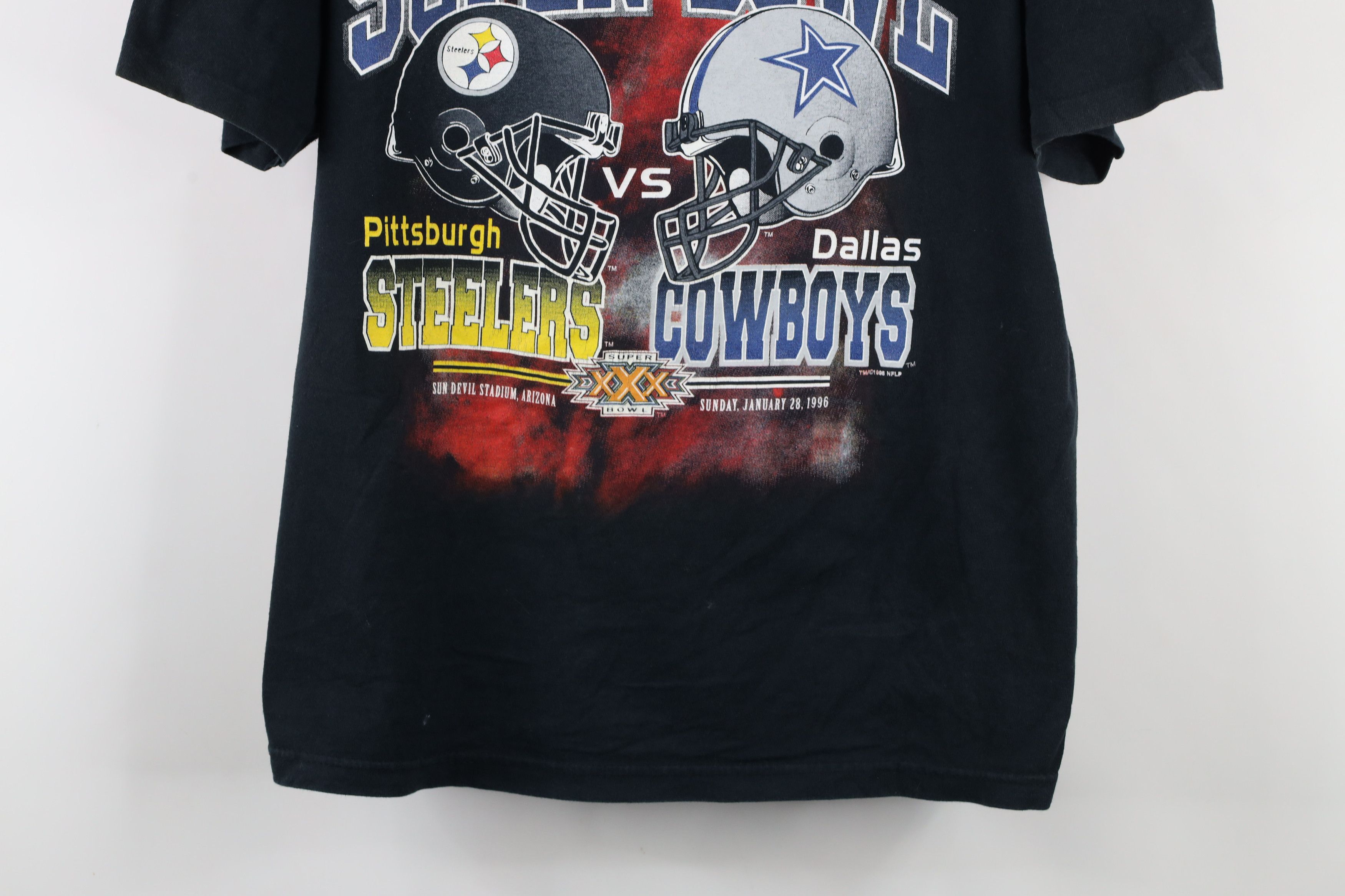 Vintage Vintage 90s Pittsburgh Steelers Dallas Cowboys T-Shirt USA Size US L / EU 52-54 / 3 - 3 Thumbnail