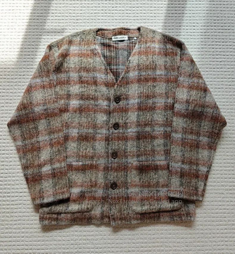 Our Legacy Our Legacy Striped Seahorse Fur Buttoned Cardigan Size US L / EU 52-54 / 3 - 1 Thumbnail