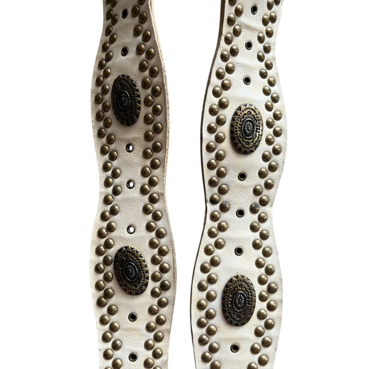 Japanese Brand Vintage Western Studded Wide Belt KMrii style Size 30 - 7 Thumbnail