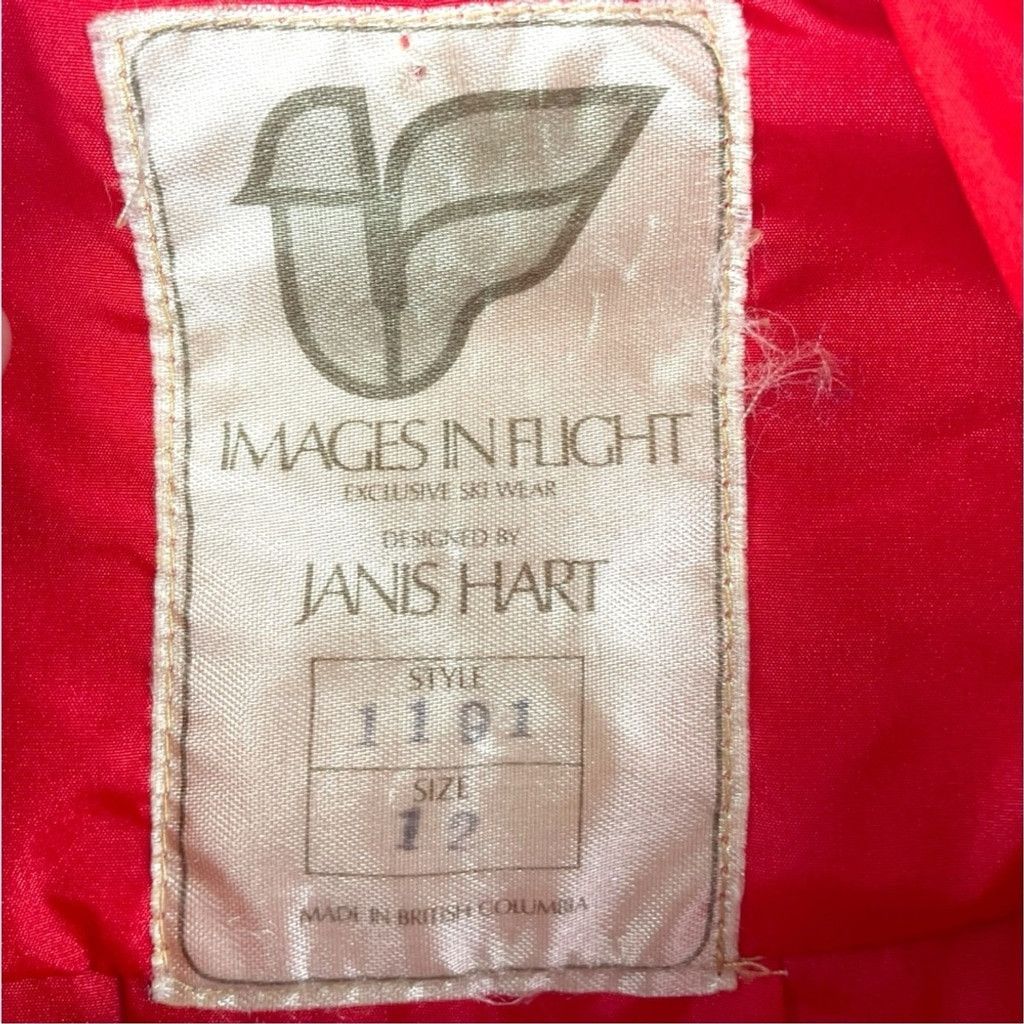 Vintage Vtg Images in Flight by Janis Hart Red Flight Size 12 (US S) Size 34" / US 12 / IT 48 - 6 Thumbnail