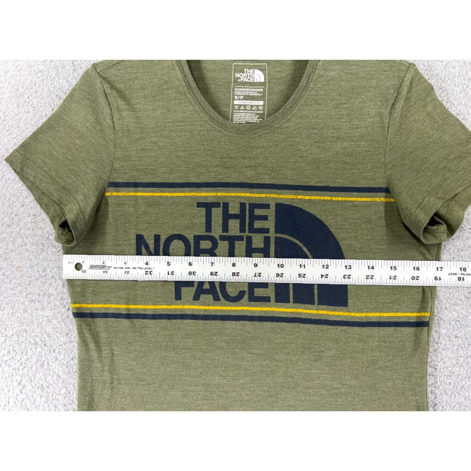 The North Face The North Face Shirt Women S Green Black Yellow Strip Short Sleeve Tri-Blend Crew Neck Pullover Casual Workwear T-Shirt Size S / US 4 / IT 40 - 7 Thumbnail