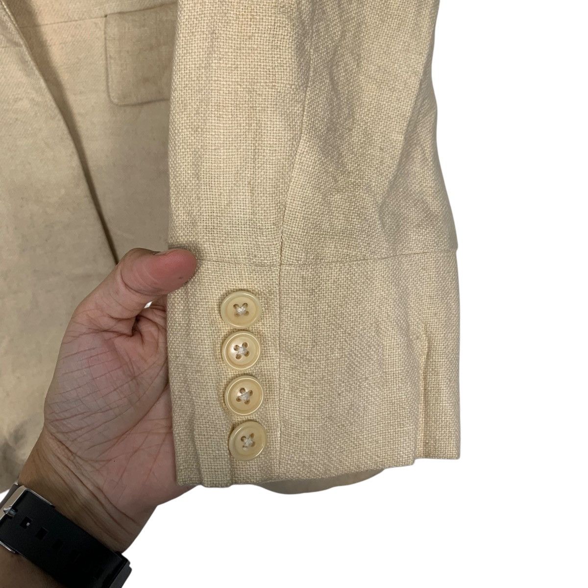 Ralph Lauren Vintage RALPH LAUREN Single Breasted Linen Jacket #2762-C124 Size M / US 6-8 / IT 42-44 - 7 Thumbnail