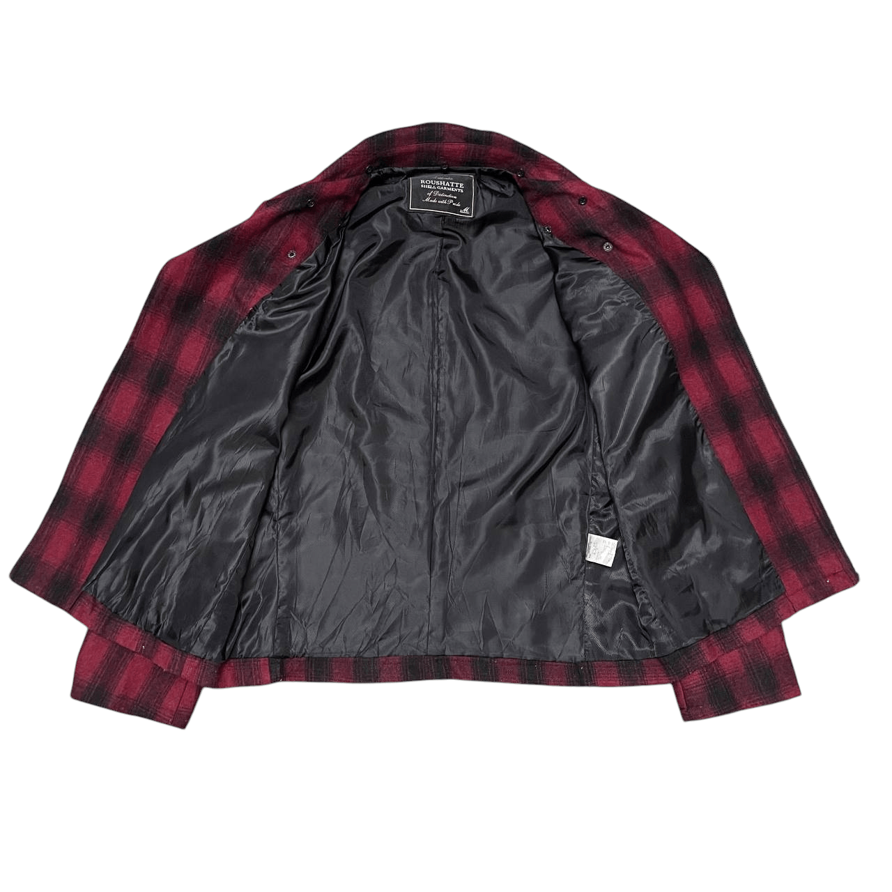 Japanese Brand Vintage Roushatte Shadow Plaid Wool Rider Jacket Size US M / EU 48-50 / 2 - 5 Thumbnail