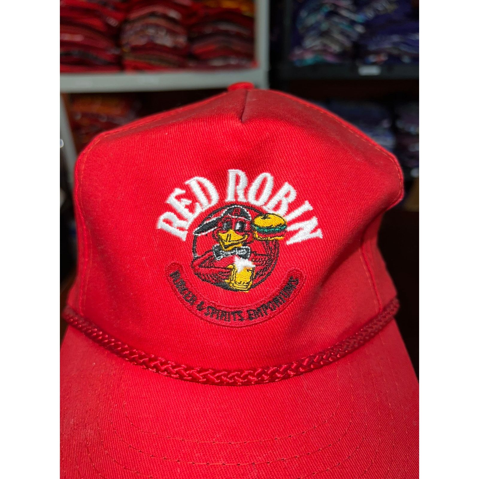 Vintage Vintage Red Robin Hat Snapback Roper Burger Cap VTG 90s OS Size ONE SIZE - 2 Thumbnail