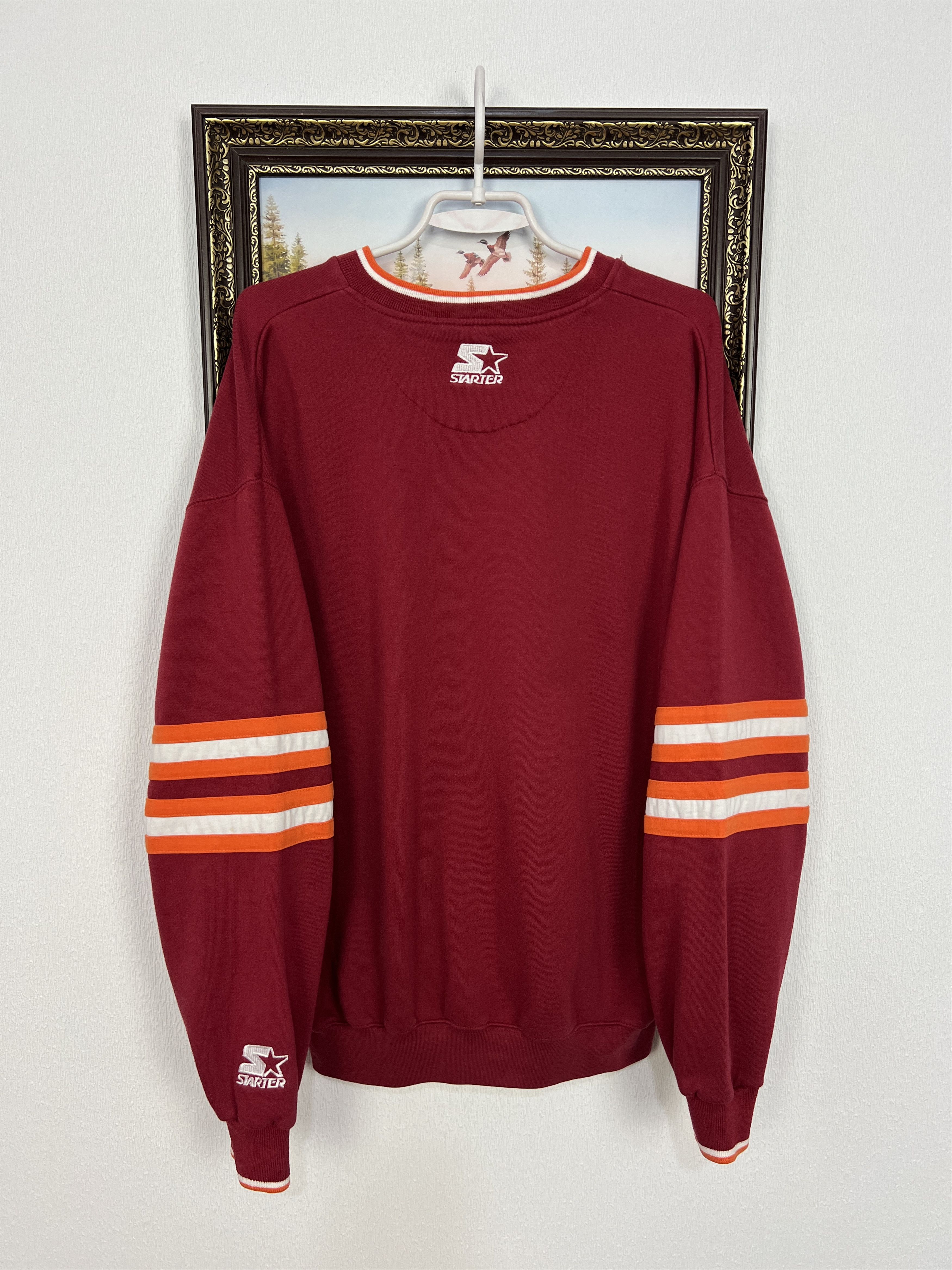 Starter Vintage Virginia Tech Sweatshirt Big Logo Crewneck Rare NCAA Size US L / EU 52-54 / 3 - 8 Thumbnail