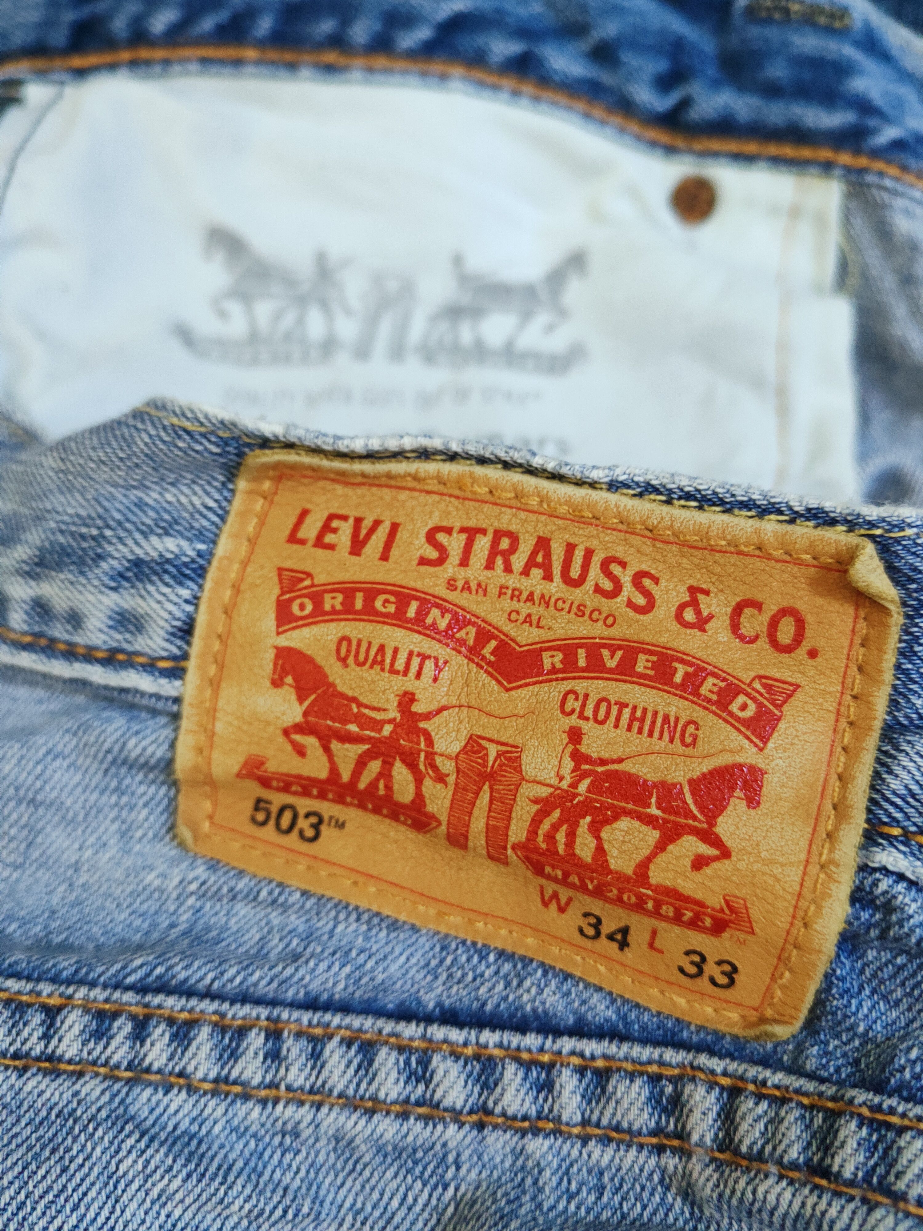 Levi's Levi's Blue Faded Distressed Ripped Jeans #S2714 Size US 35 - 14 Thumbnail