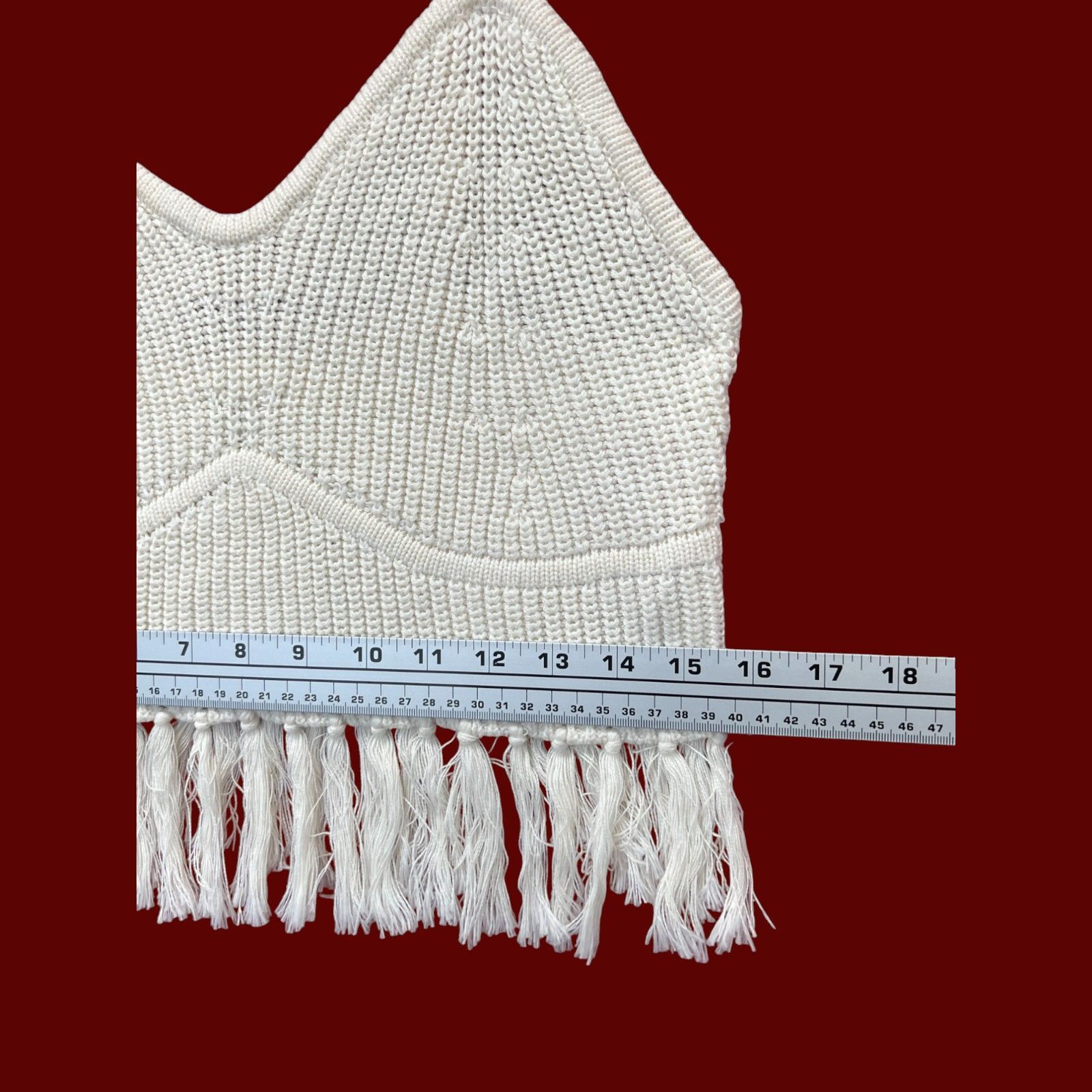 Other Wild Fable - Women's Knitted Tank Top Camisole - Off-White - Size XL / US 12-14 / IT 48-50 - 5 Thumbnail