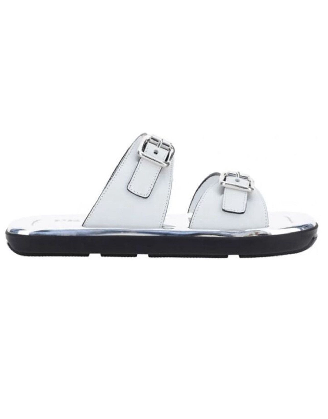 Prada Prada Double Buckle Sandal With Metallic Soles size 39.5 Size US 9.5 / IT 39.5 - 3 Thumbnail