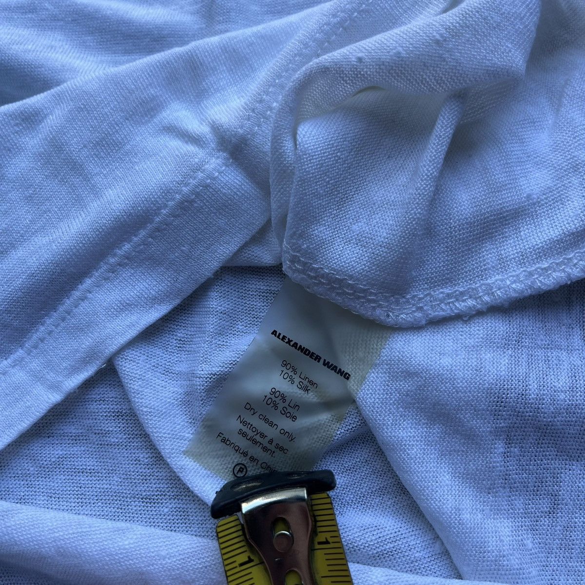 T by Alexander Wang T by Alexander Wang white Linen & silk Top T-Shirt Size XS / US 0-2 / IT 36-38 - 6 Thumbnail