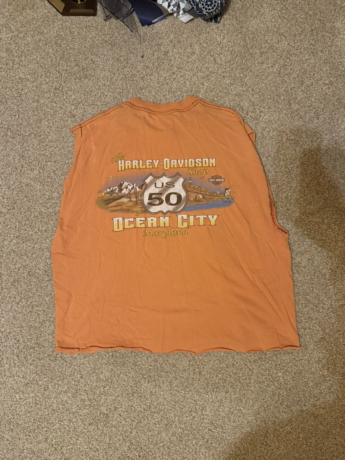 Harley Davidson Vintage Harley-Davidson Cut-Off Tank Size US XL / EU 56 / 4 - 2 Thumbnail