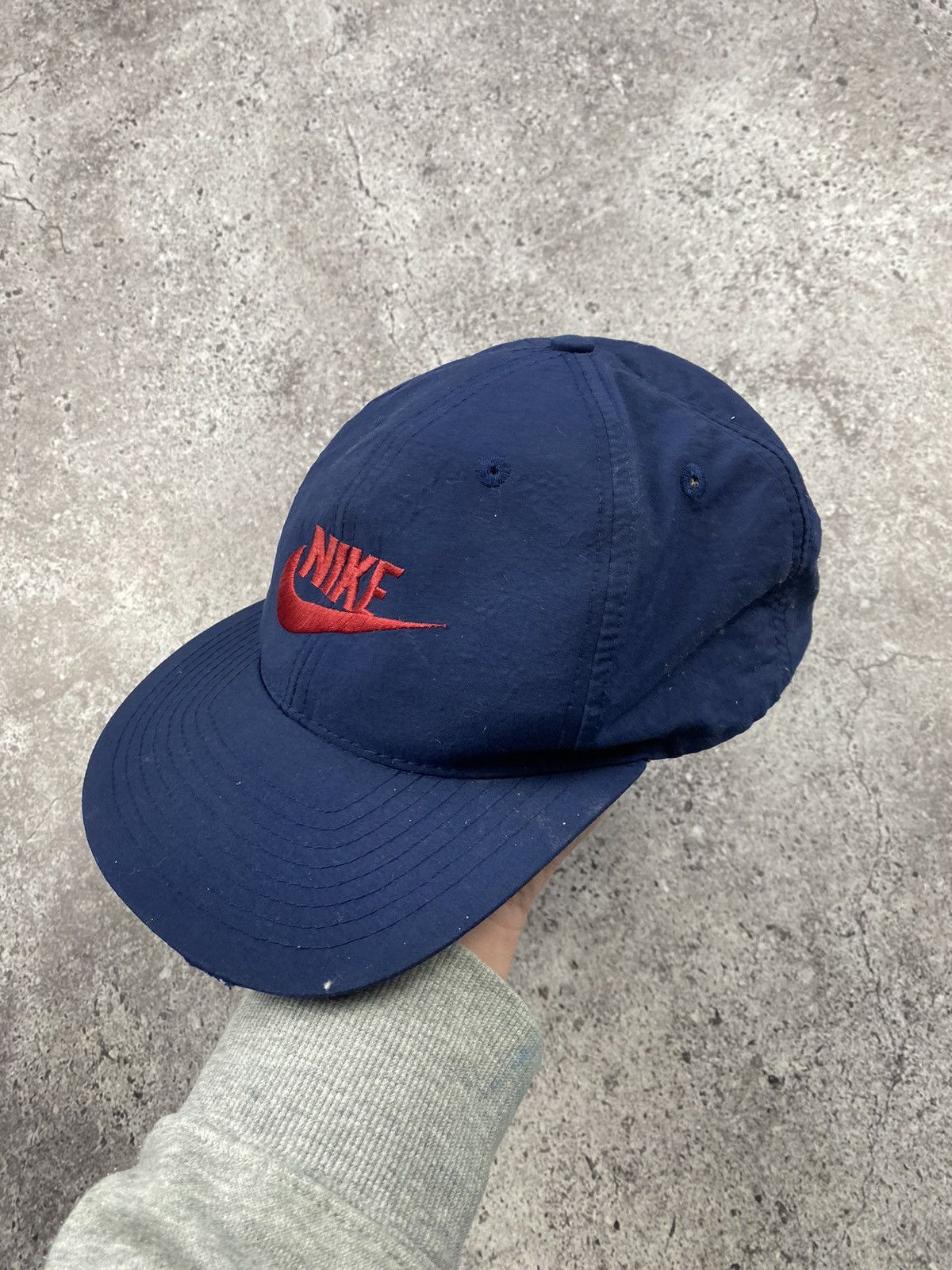Nike × Vintage Vintage Nike 80’s Y2K distressed streetwear cap hat Rare Size ONE SIZE - 2 Thumbnail