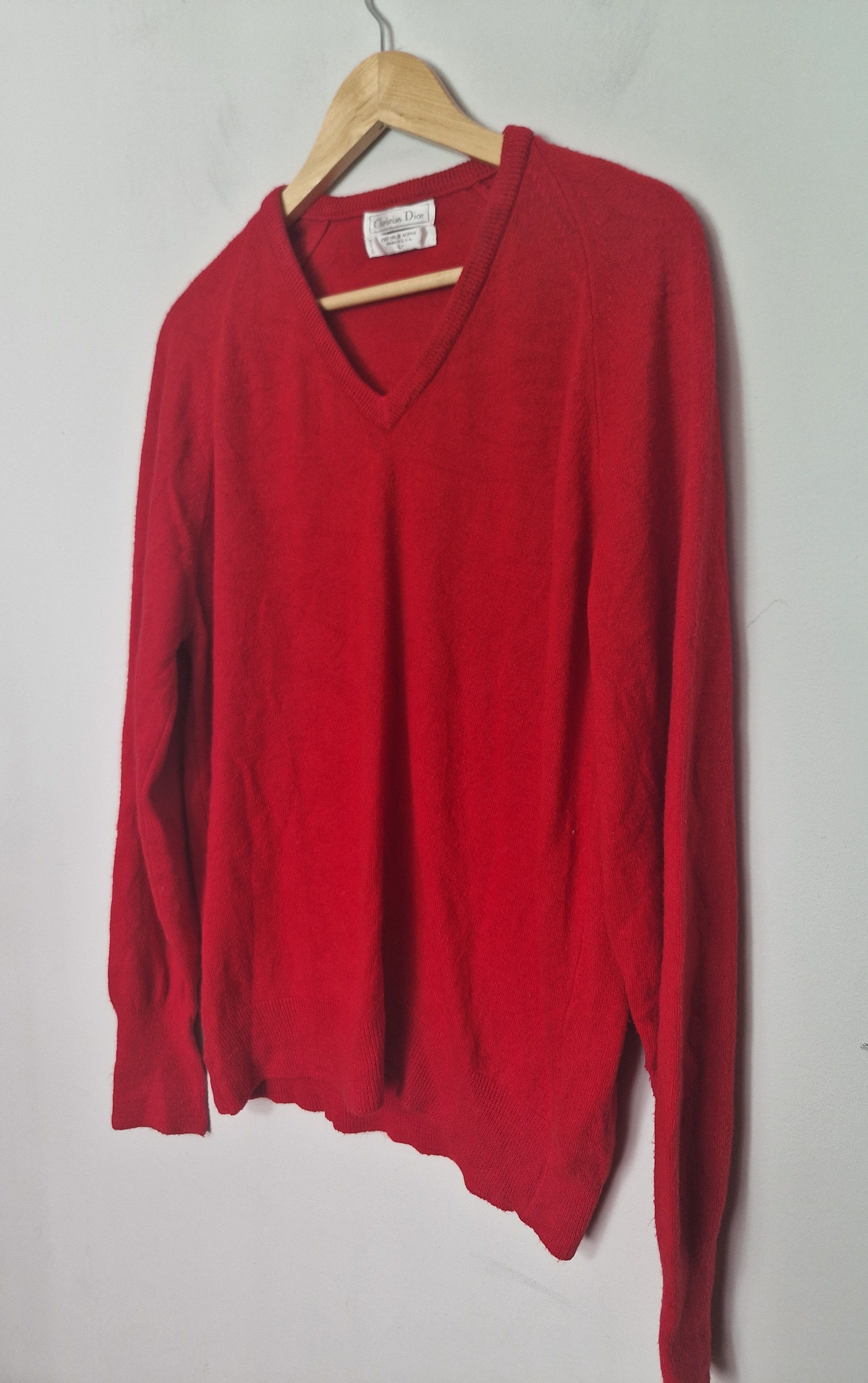 Dior Dior vintage red sweater Size US XL / EU 56 / 4 - 2 Thumbnail