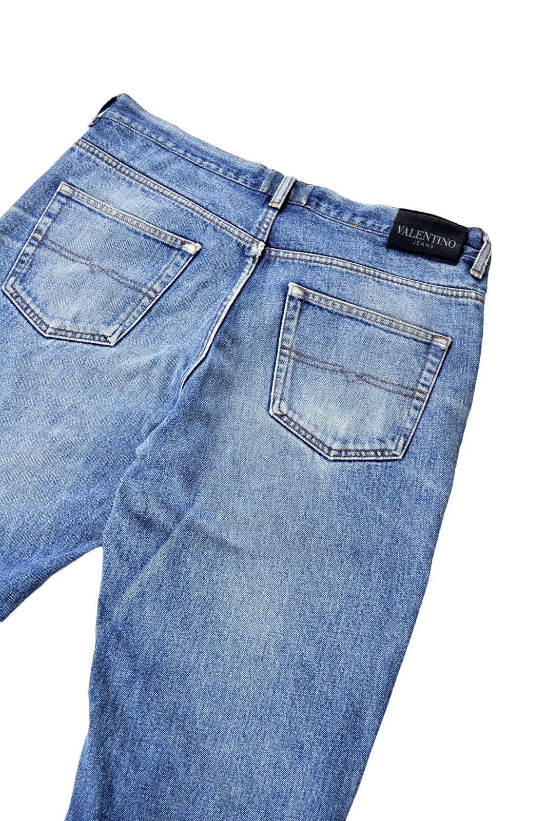 Valentino 90s Vintage Valentino Straight Distressed Blue Jeans Denim Size US 36 / EU 52 - 12 Thumbnail