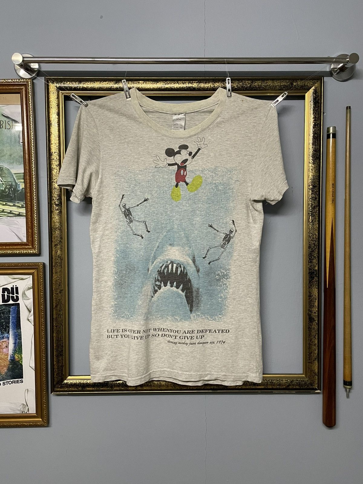 Japanese Brand Vintage Japan Designer Nine 9 Jaws Movie Poster Parody Tee Size US XS / EU 42 / 0 - 1 Thumbnail