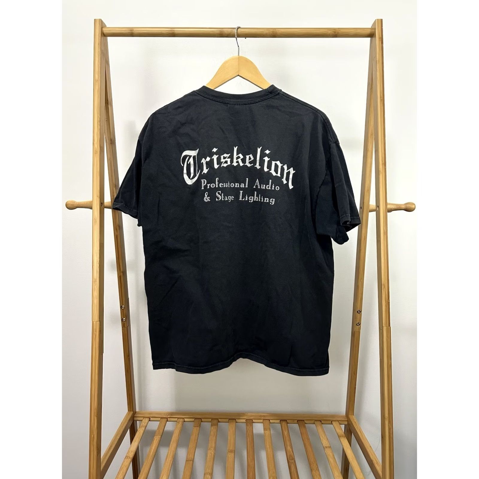 Hanes VTG Triskelion Professional Audio Sound Stage Lighting Crew T-Shirt XL Black Mens Shirt Size US XL / EU 56 / 4 - 2 Thumbnail