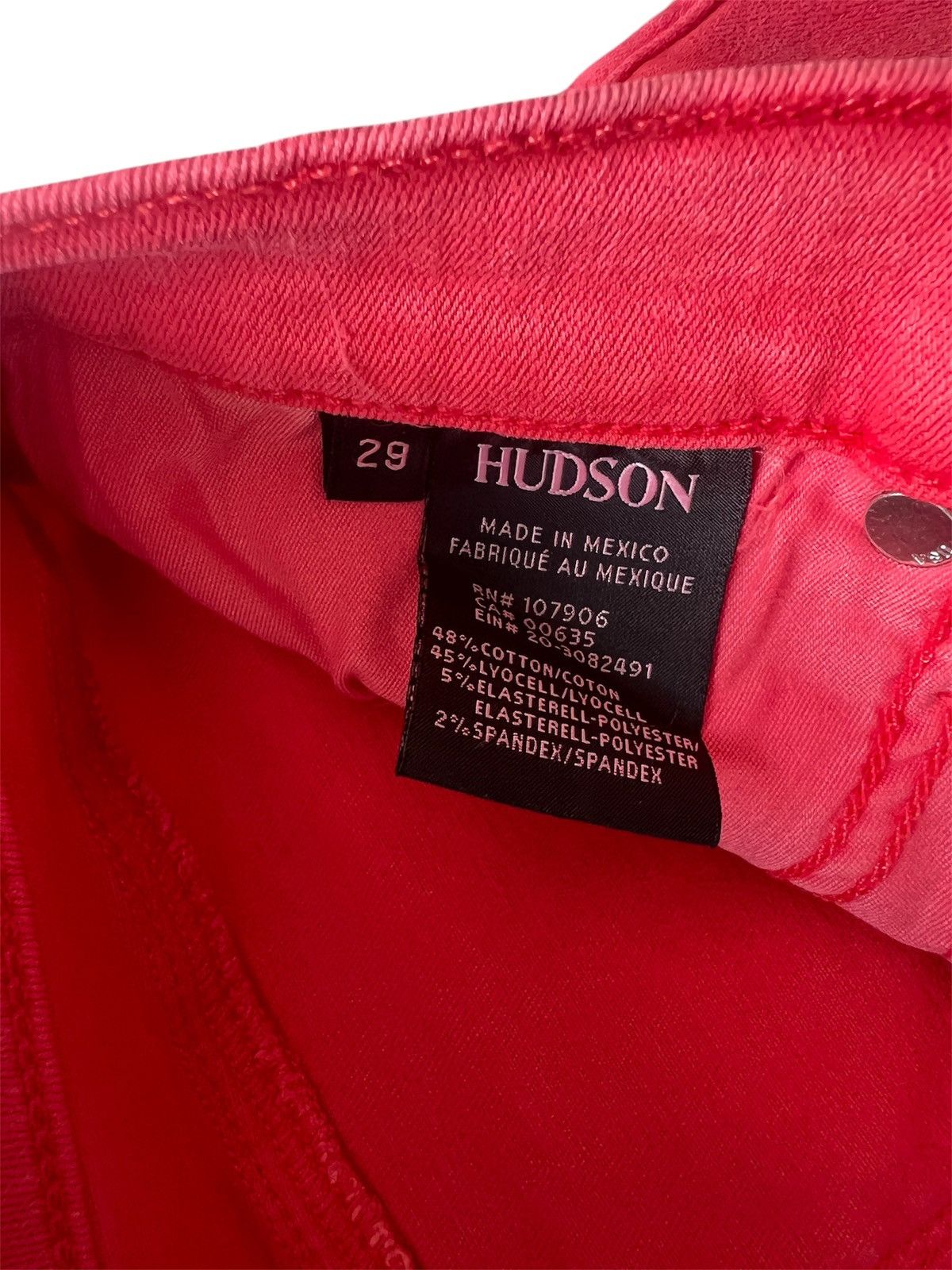Hudson Hudson Super Skinny Ankle Krista Jeans in Coral | 29 NWT Size 29" - 5 Thumbnail