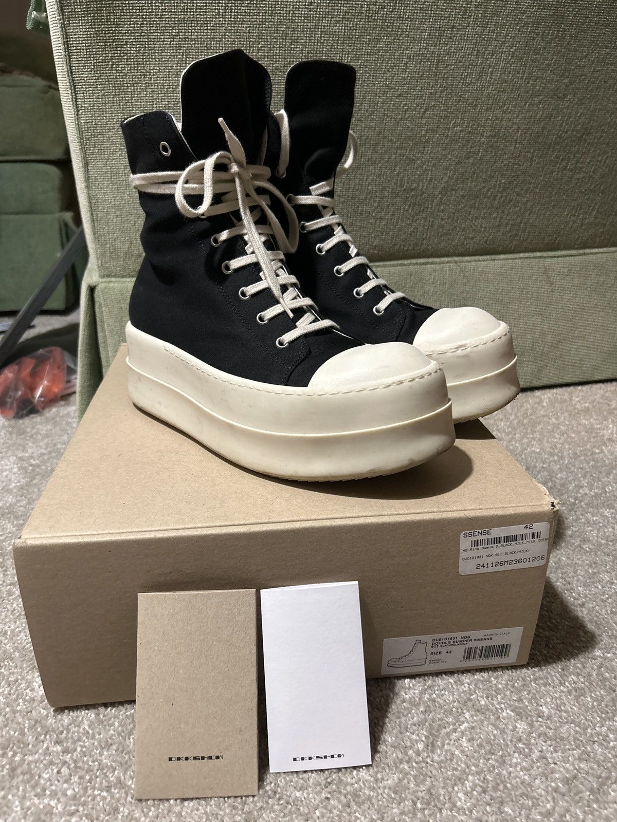 Rick Owens DRKSHDW Double Bumper high 42 Rick Owens × Rick Owens 