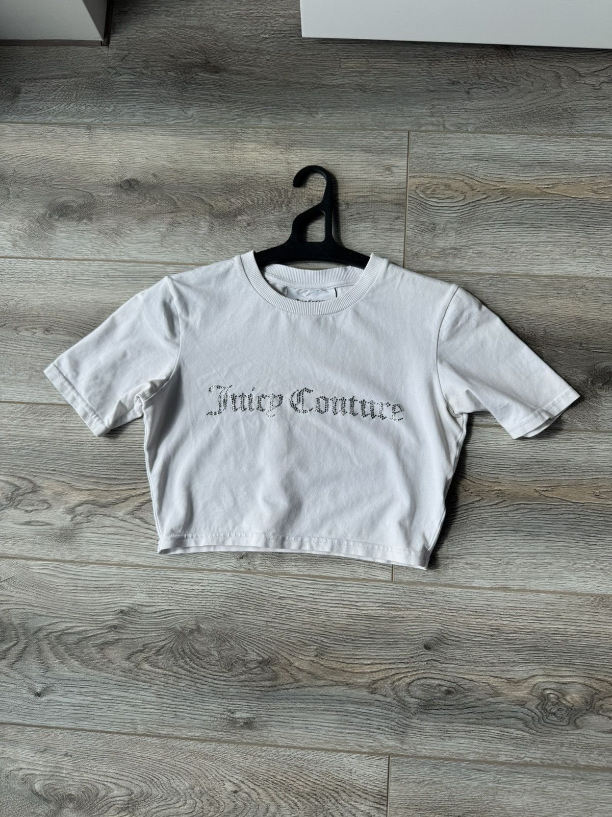 Juicy Couture Juicy Couture White Rheistones Crop Top Size S / US 4 / IT 40 - 1 Thumbnail