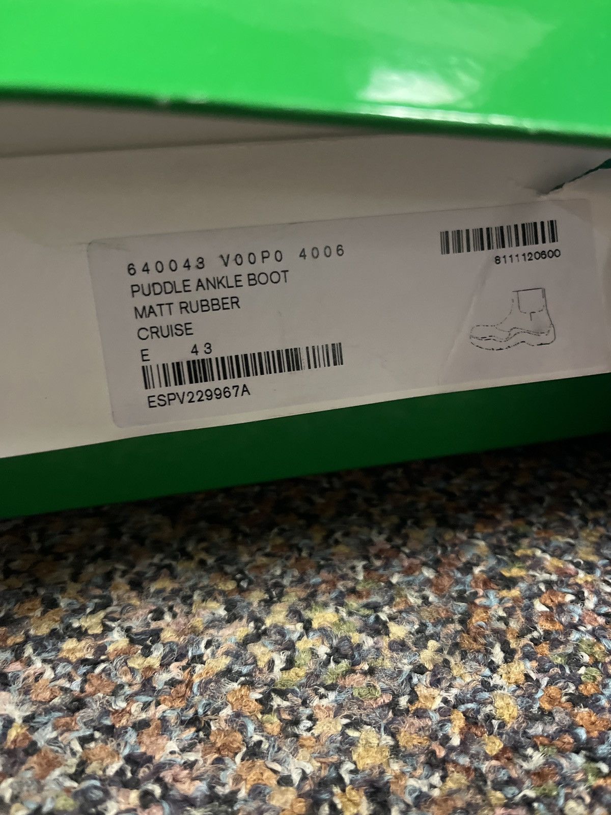 Bottega Veneta o1rshd1 Q:2 / Matt Rubber Puddle Ankle Boot in Cruise Size US 10 / EU 43 - 8 Thumbnail