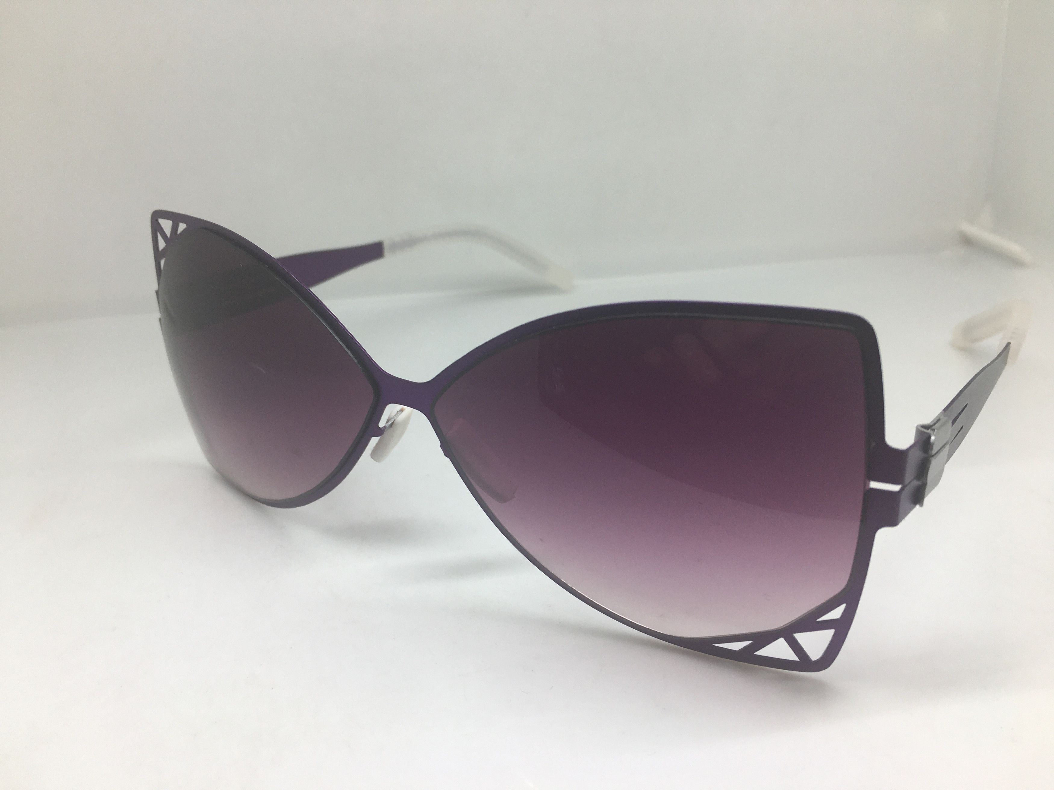 Other Purple Alloy AsymmetricCat Eye Sunglasses Frame Size ONE SIZE - 4 Thumbnail