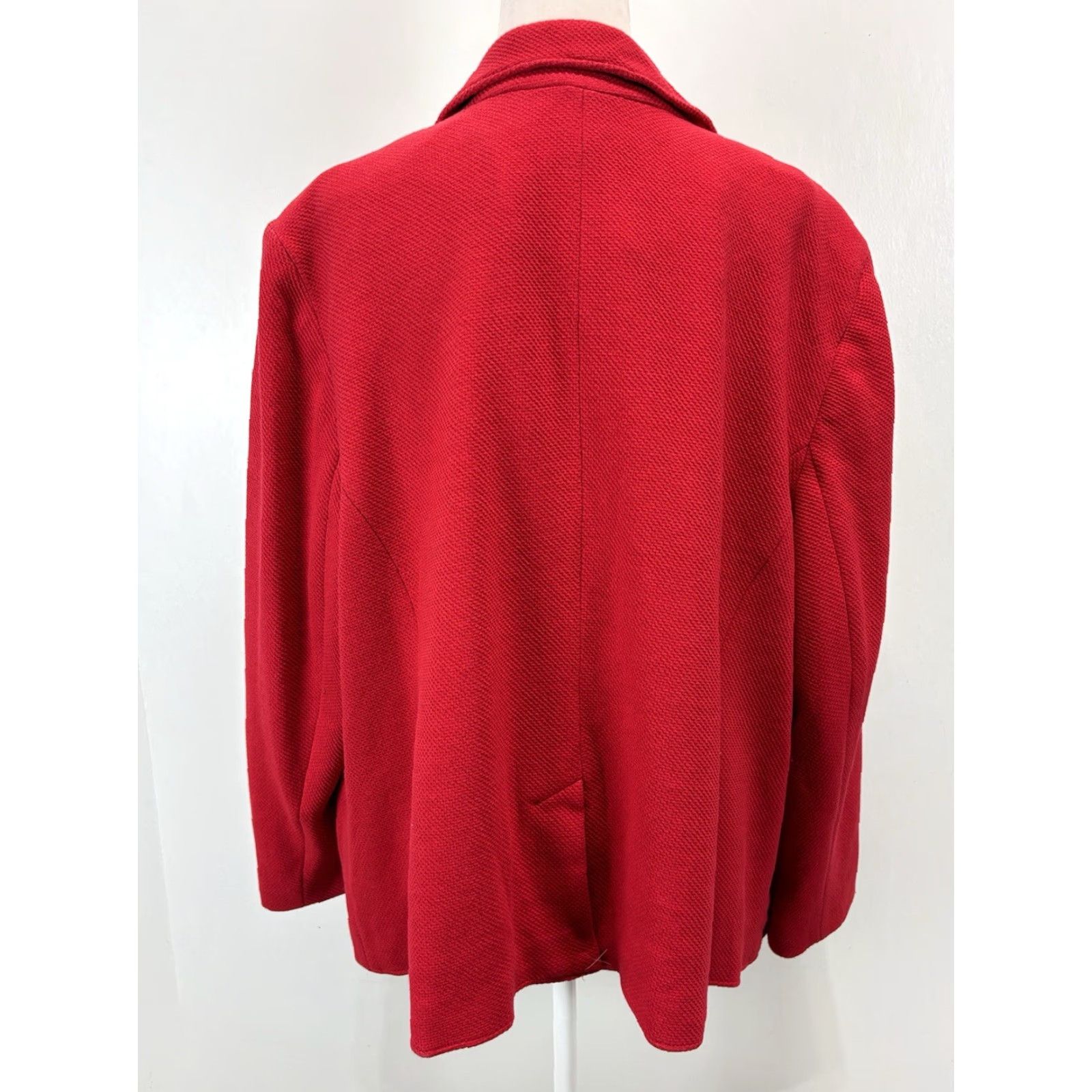 Talbots Talbots Blazer 26W Plus Red Womens Classic Textured Lined Career Size 4XL / US 24-26 - 3 Thumbnail