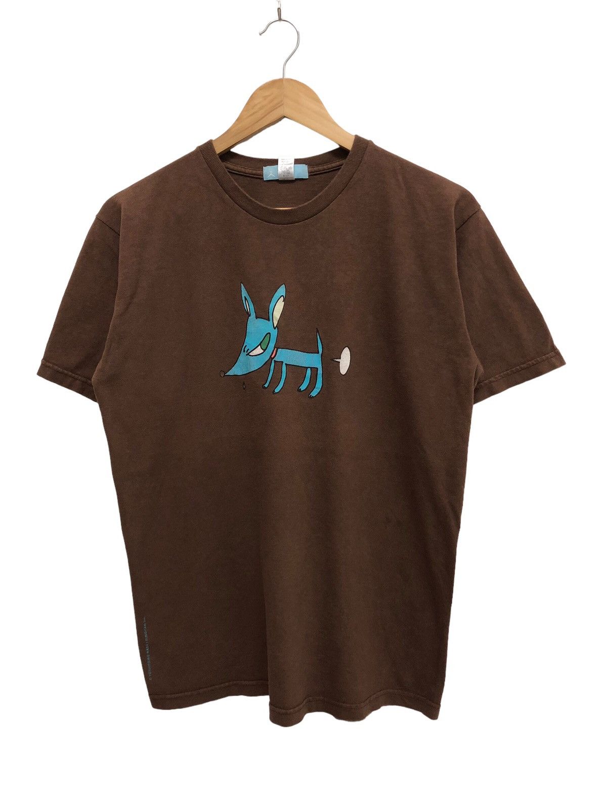 image of 00S Dope Yoshitomo Nara Pup King Pop Art Tee in Dark Brown, Men's (Size Medium)