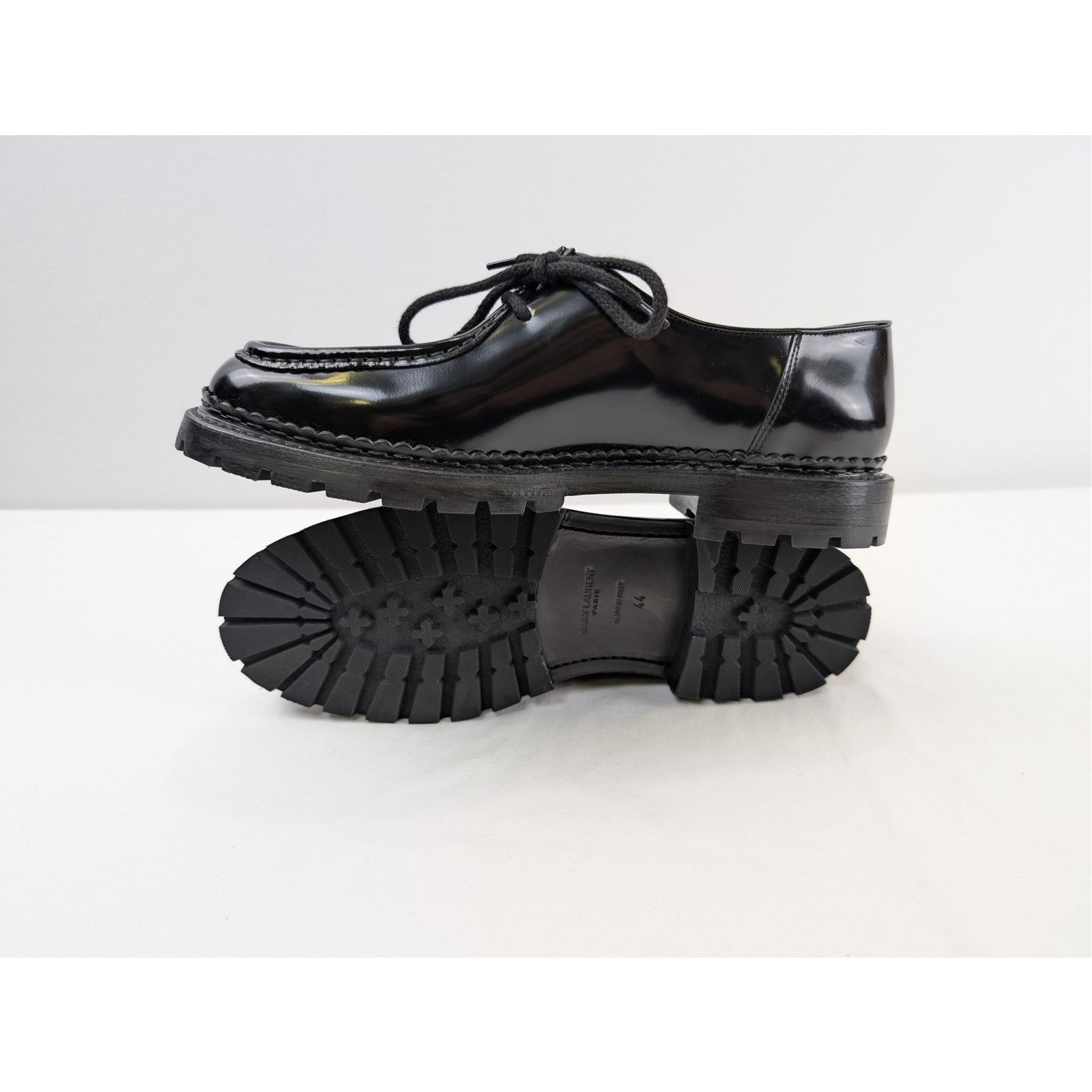 Saint Laurent Paris o1rshd1 Q:2 / Malo 20 Derby Shoe Boots in Black Size US 12 / EU 45 - 12 Thumbnail