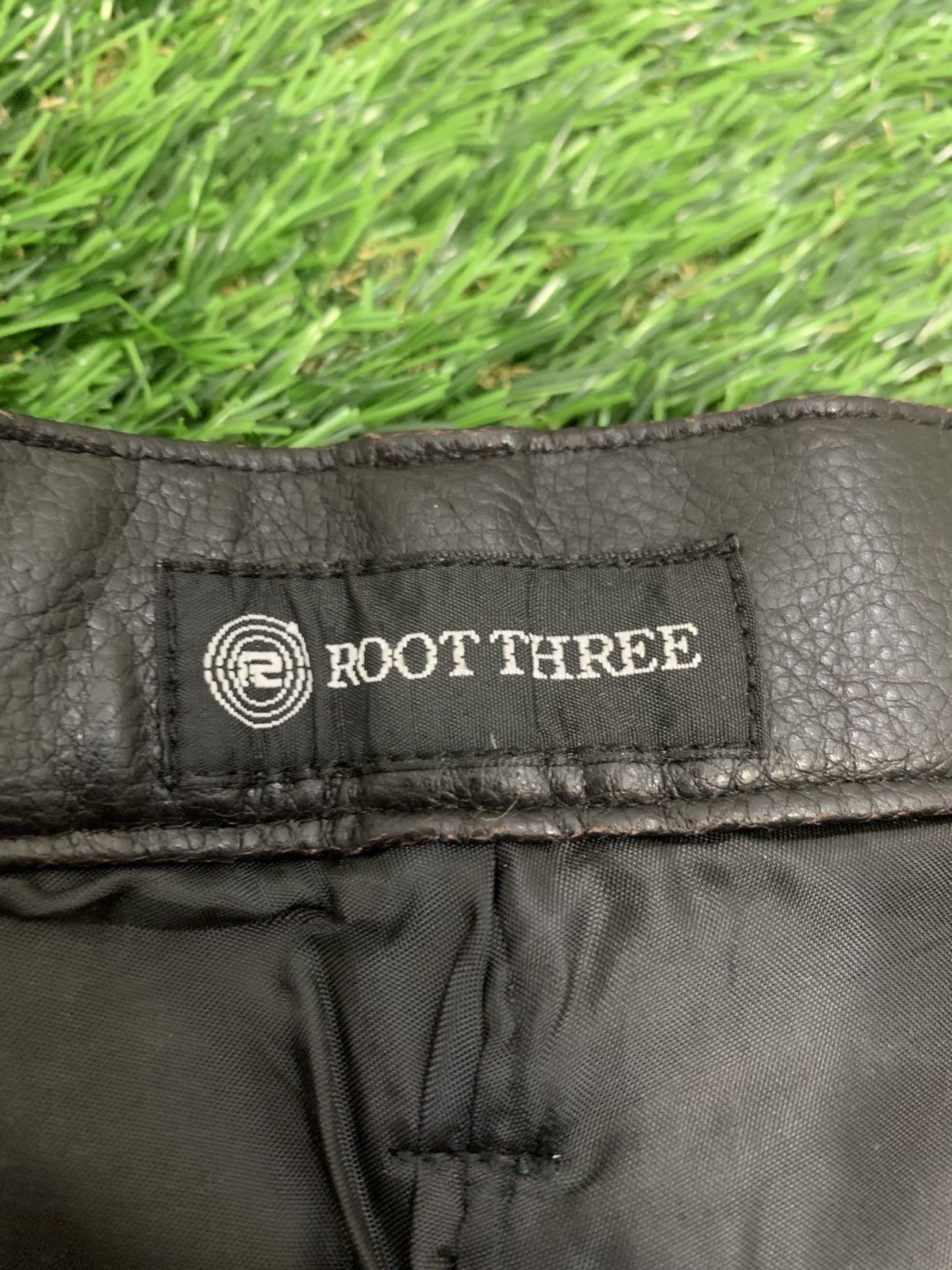 If Six Was Nine × Japanese Brand × Vintage Crazy vintage Root Three leather pant Size US 31 - 12 Thumbnail