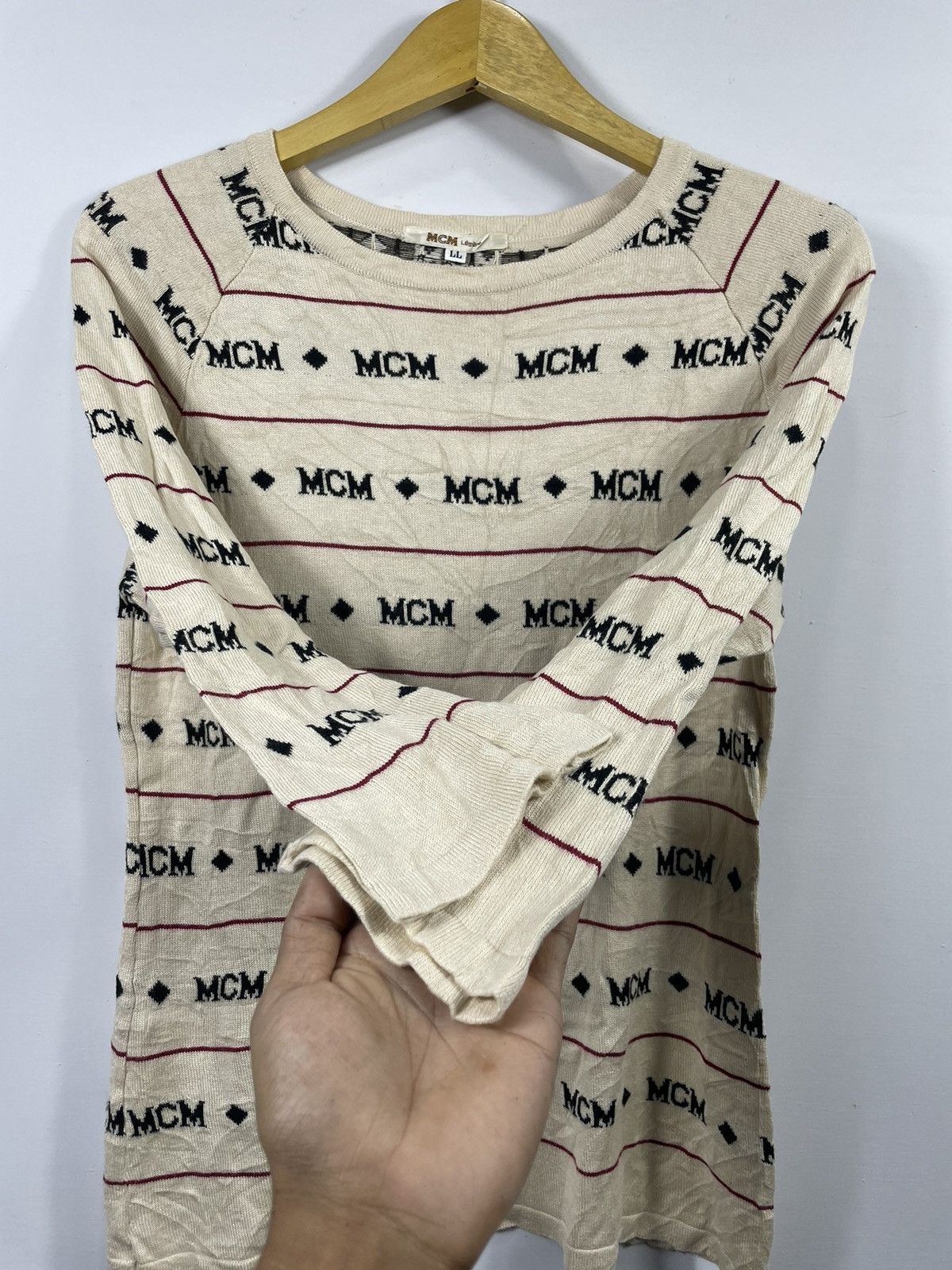 MCM × Vintage McM Monogram Sweatshirt Vintage Size US L / EU 52-54 / 3 - 2 Thumbnail