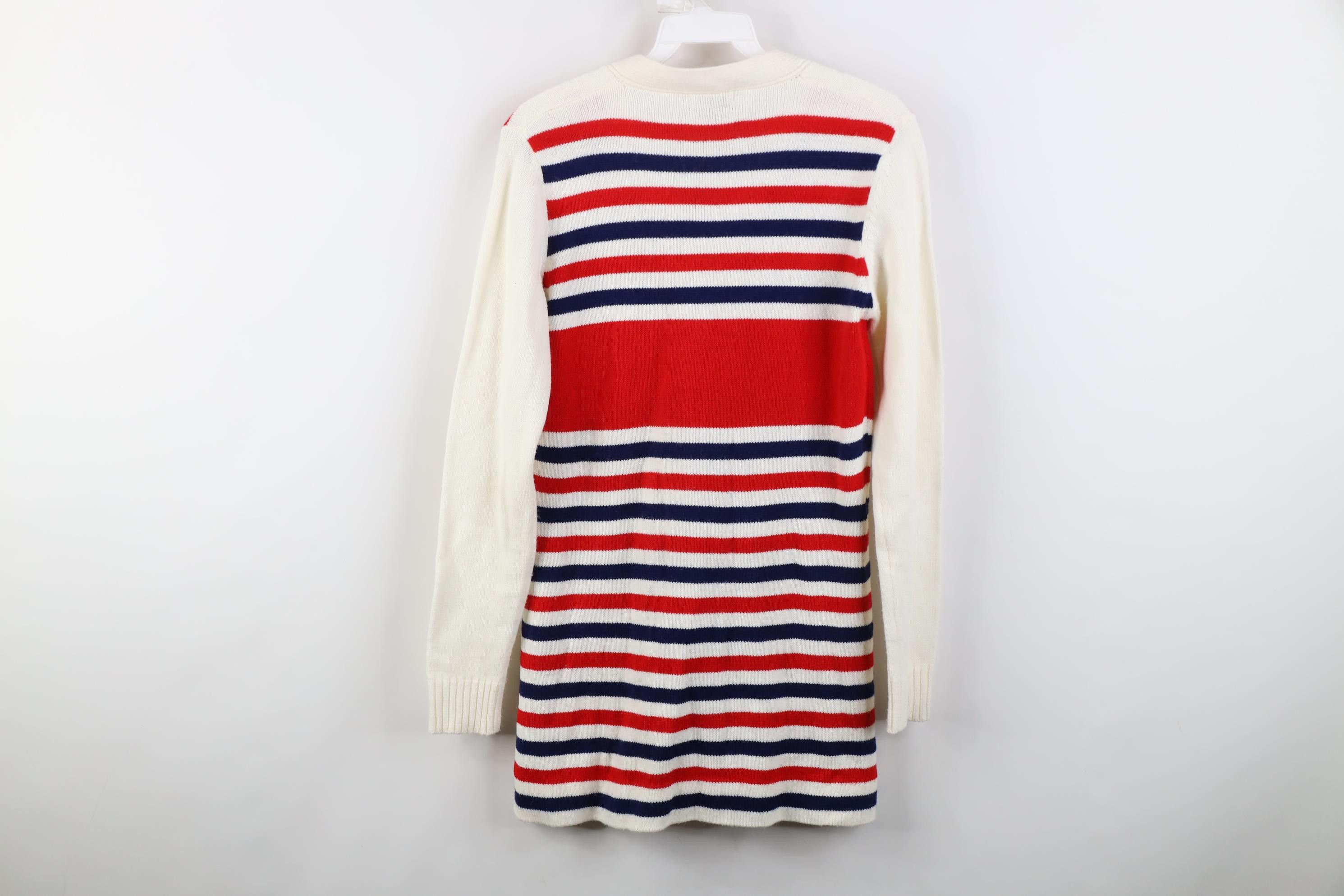 Vintage Vintage 70s Streetwear Striped Knit Cardigan Sweater Size M / US 6-8 / IT 42-44 - 8 Thumbnail