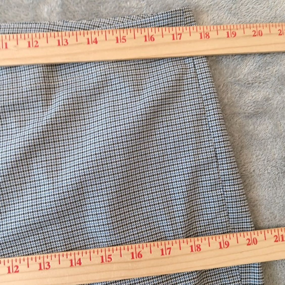 J. Jill J.Jill Pants Womens Size 12 Blue Black Plaid 35x28 Mid Rise Cotton Blend Straight Ankle Mens? Size 34" / US 12 / IT 48 - 3 Thumbnail