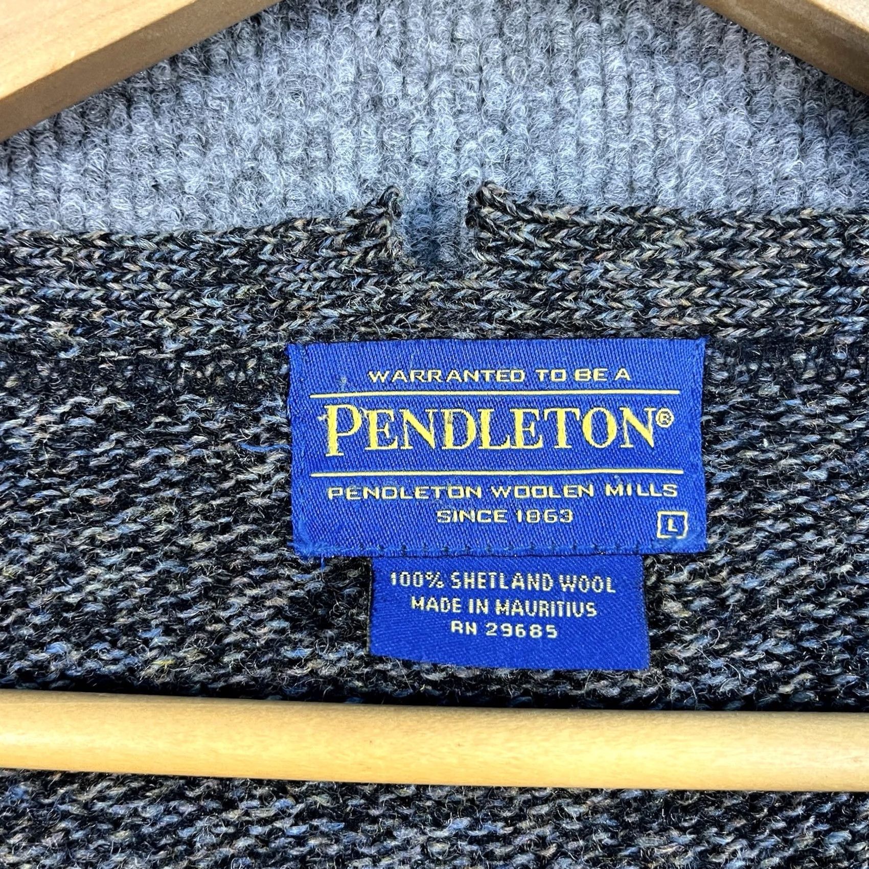 Pendleton Pendleton Charcoal Grey Marl Shetland Wool Cardigan Sweater Mens L Button Front Size US L / EU 52-54 / 3 - 2 Thumbnail